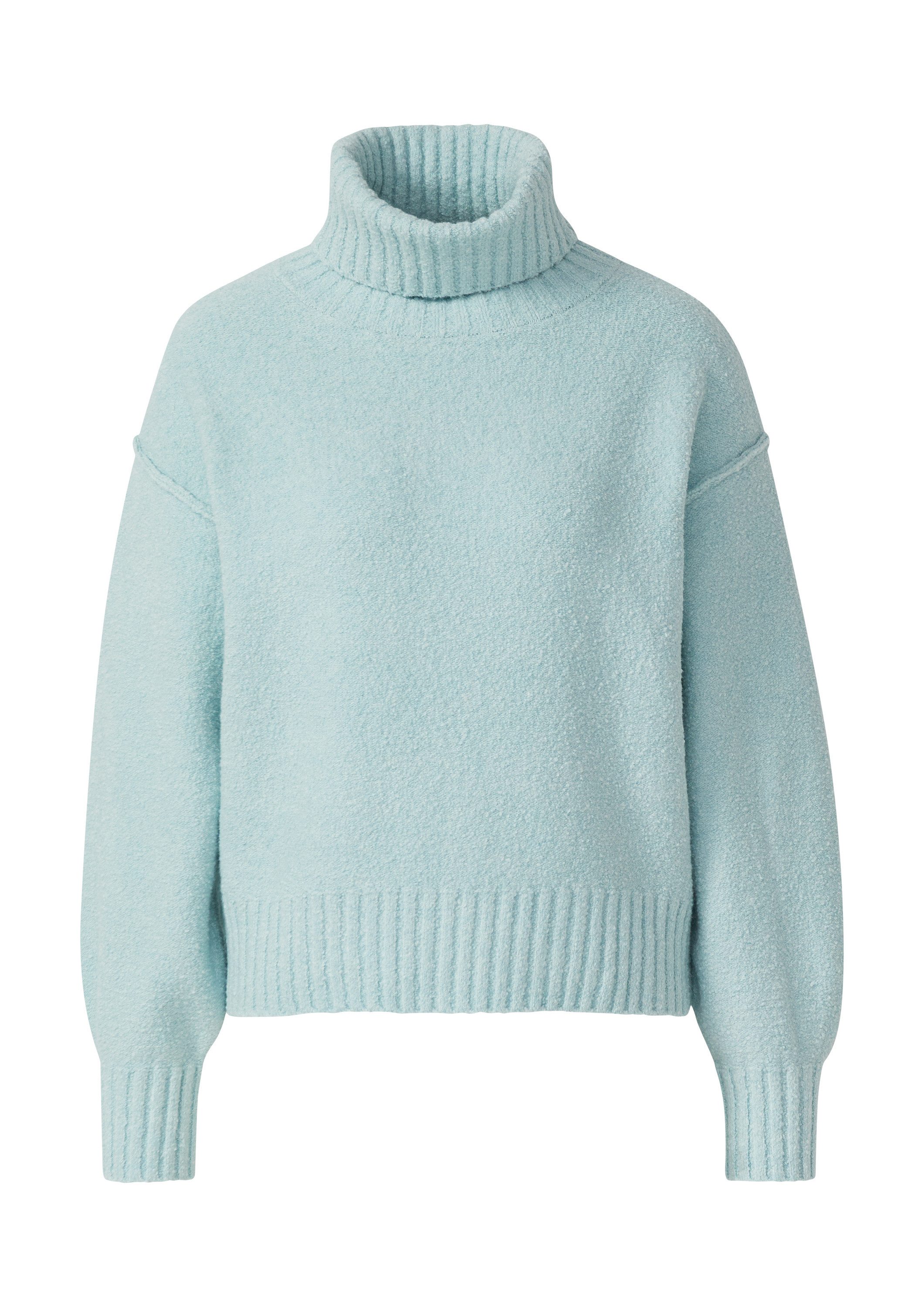 s.Oliver Longpullover Strickpullover Bouclé-Strickpullover mit Rollkragen günstig online kaufen