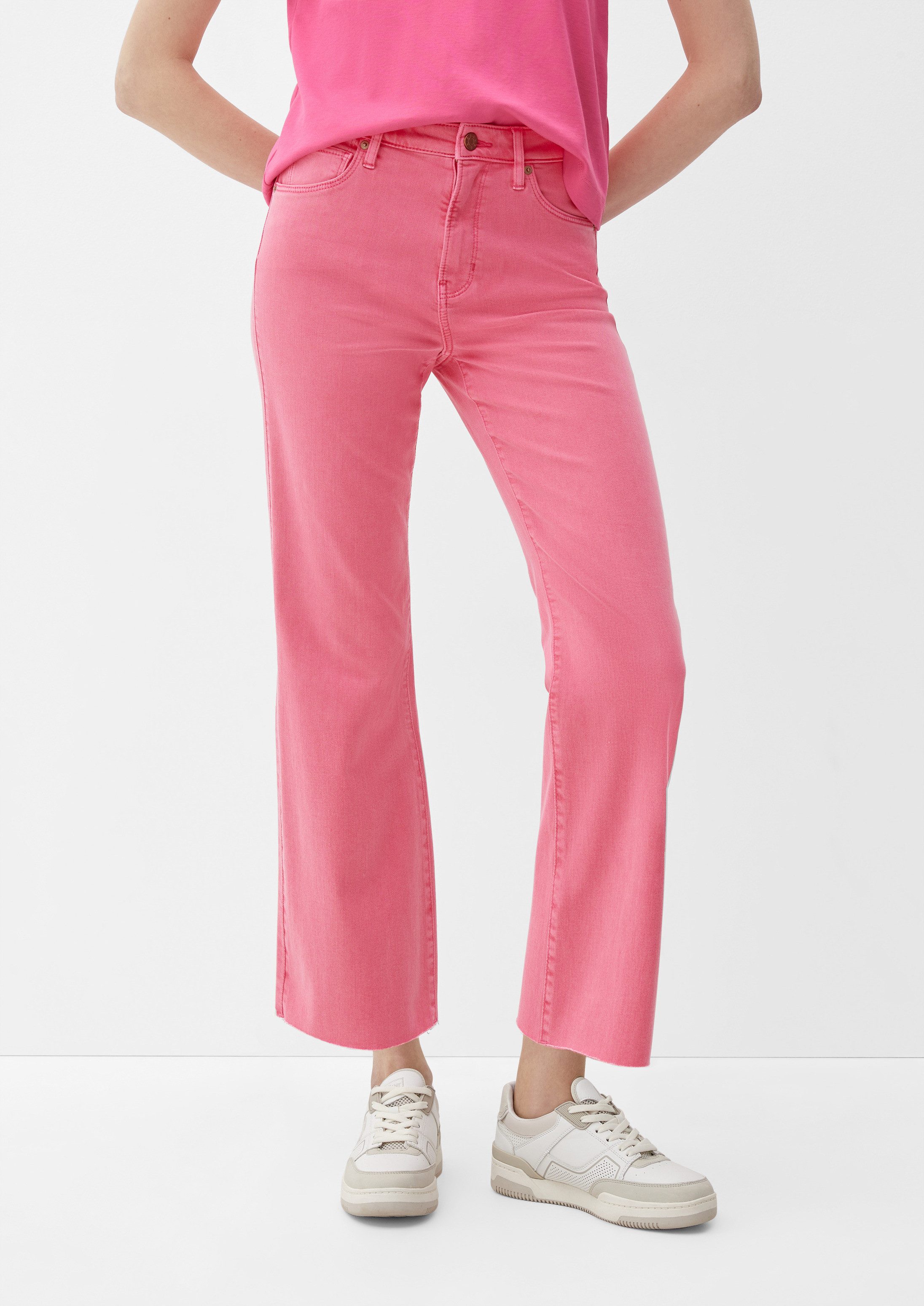 s.Oliver Bootcut-Jeans Jeans-Hose Cropped-Jeans Beverly / Slim Fit / High Rise / Bootcut Leg