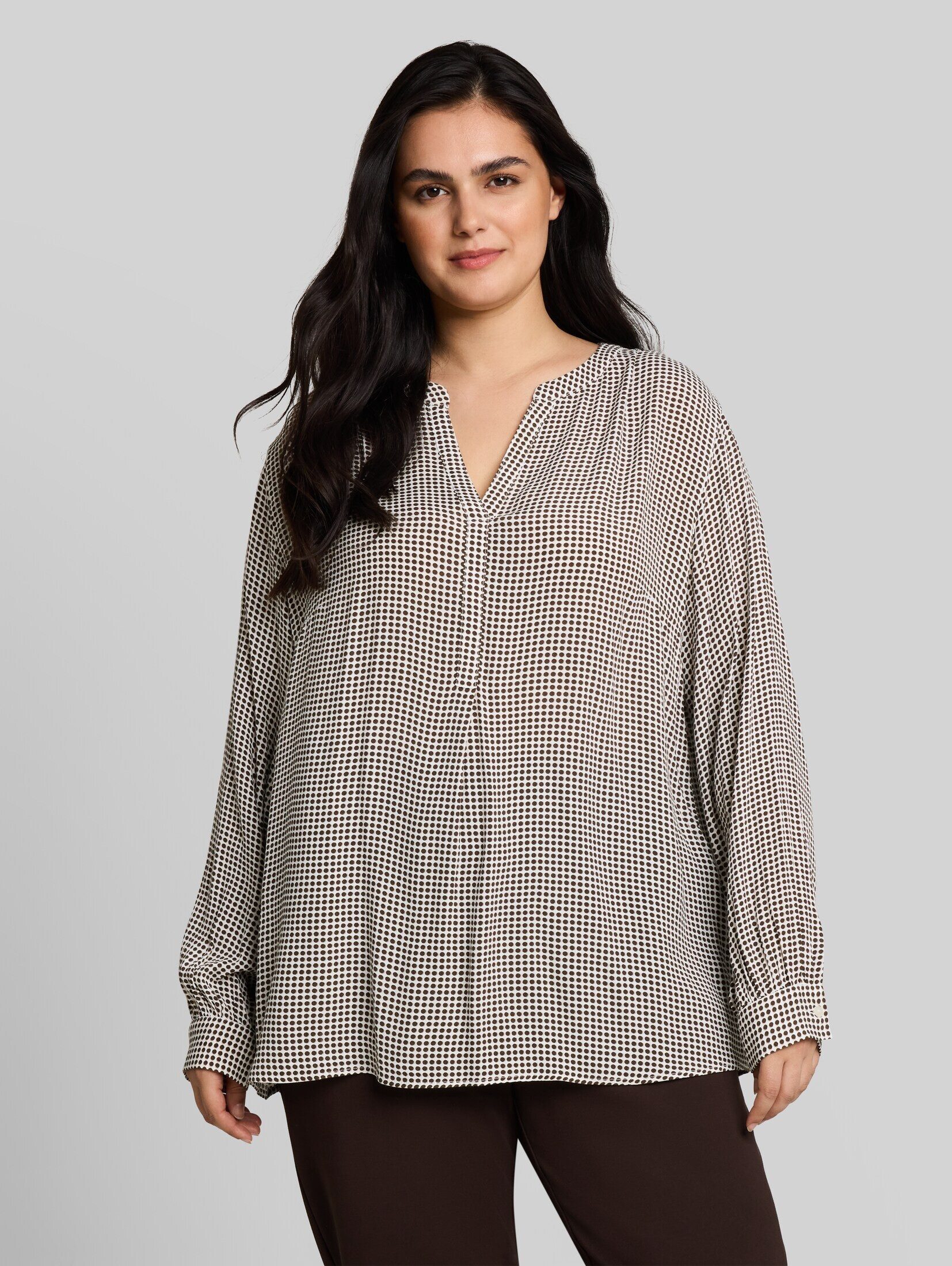 TOM TAILOR PLUS Langarmbluse Blusen & Shirts Plus Size - Bluse aus Viskose