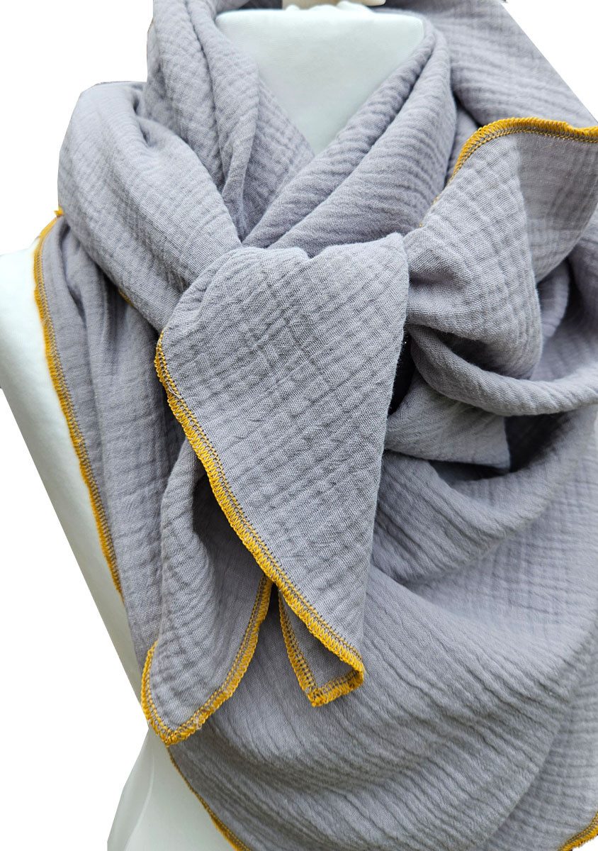 Modetuch Handmade Musselintuch Schal Musselin Tuch