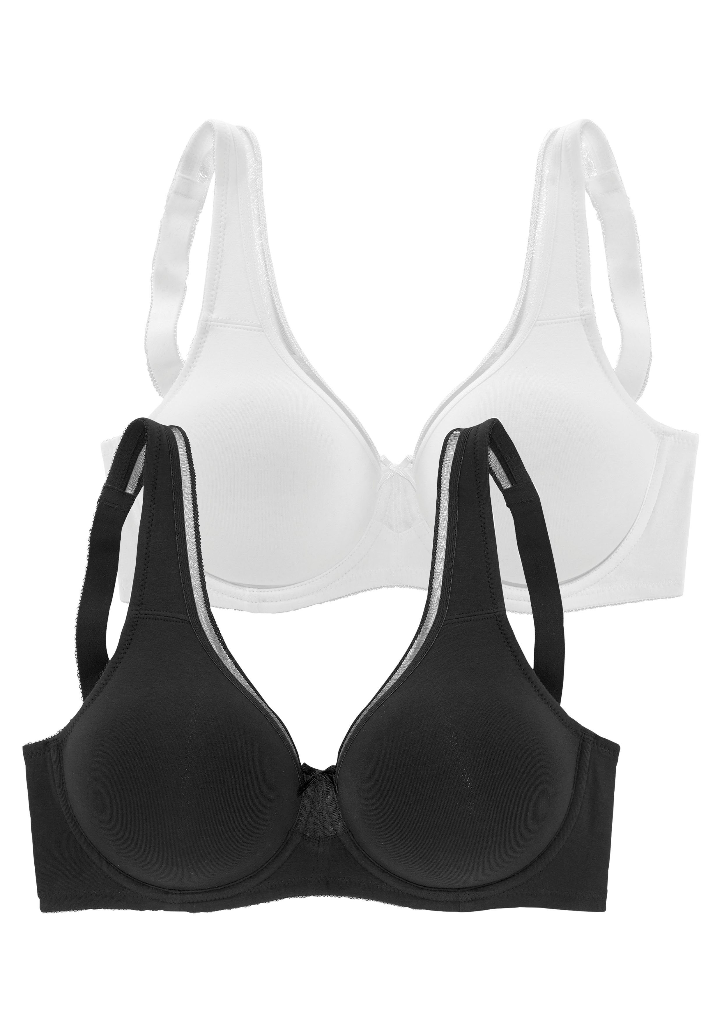 petite fleur Minimizer-BH (Packung, 2 Stück) aus Baumwolle mit nahtlosen Cups, Basic Dessous