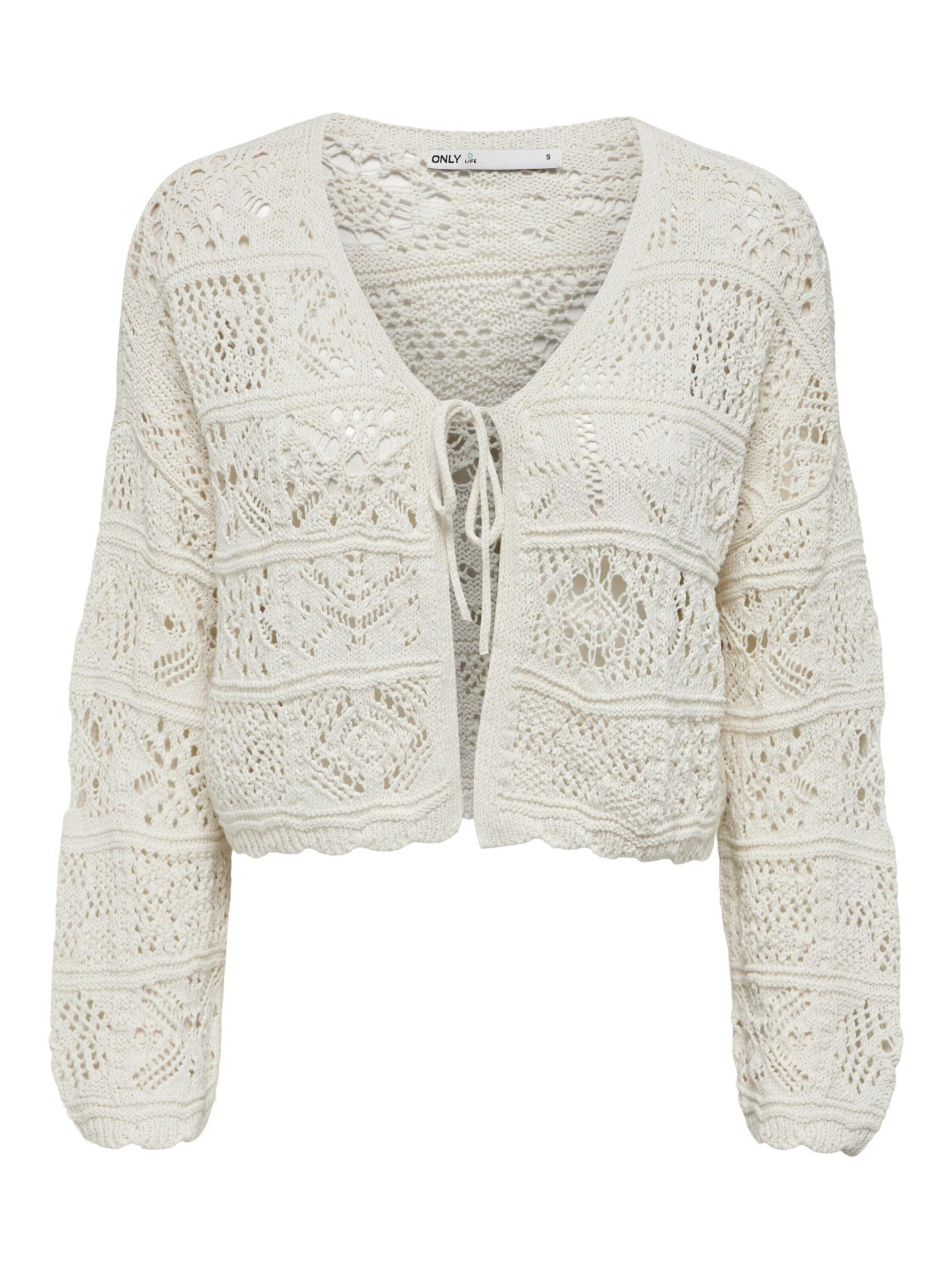 ONLY Strickjacke ONLBeach (1-tlg) Lochmuster