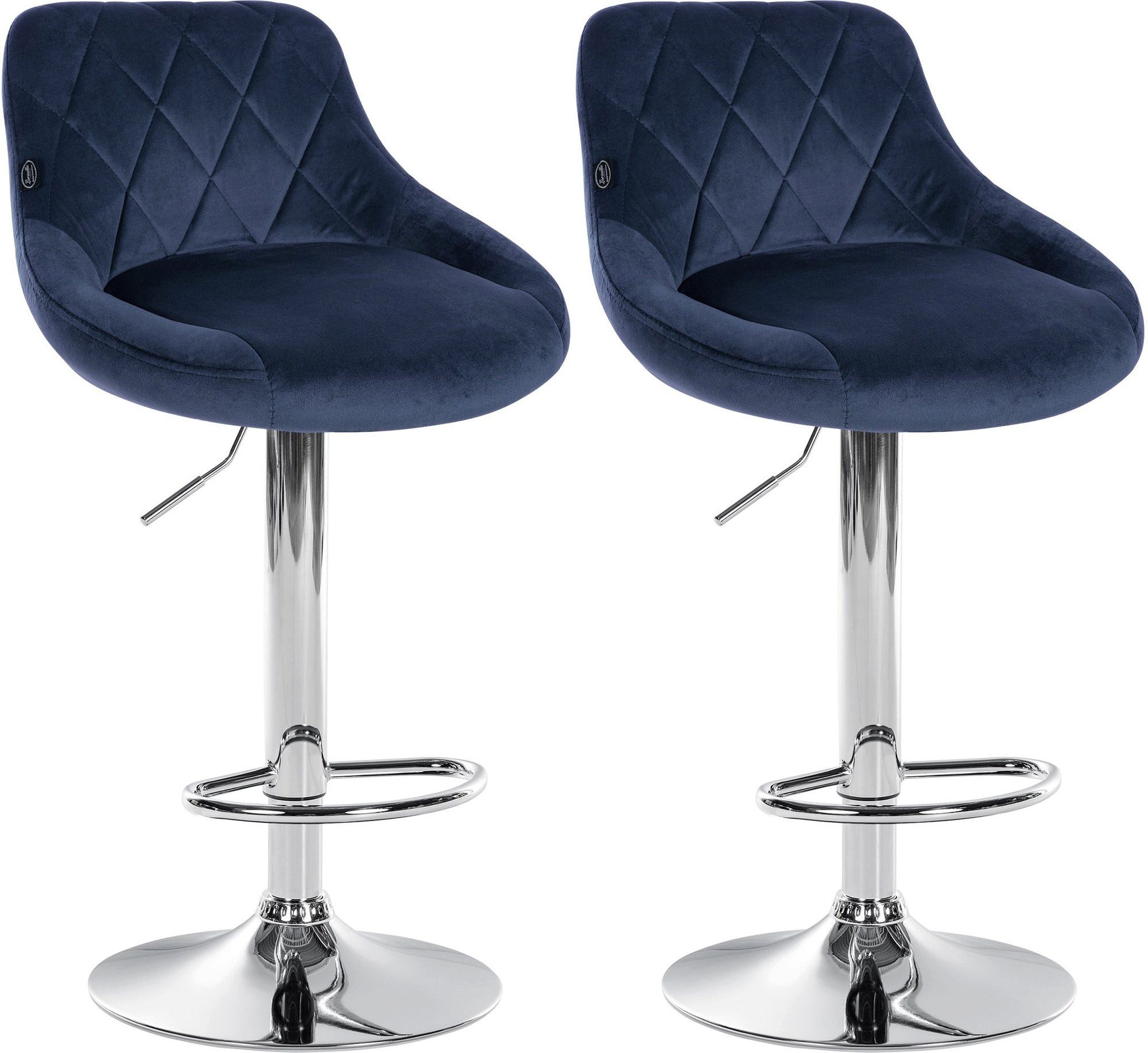 Bistrostuhl 2er Set Barhocker Lazio Samt
