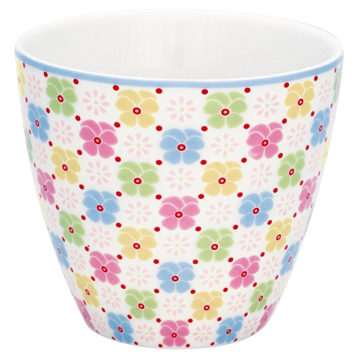 Greengate Becher Edie Latte Cup white 0,35 l, Porzellan