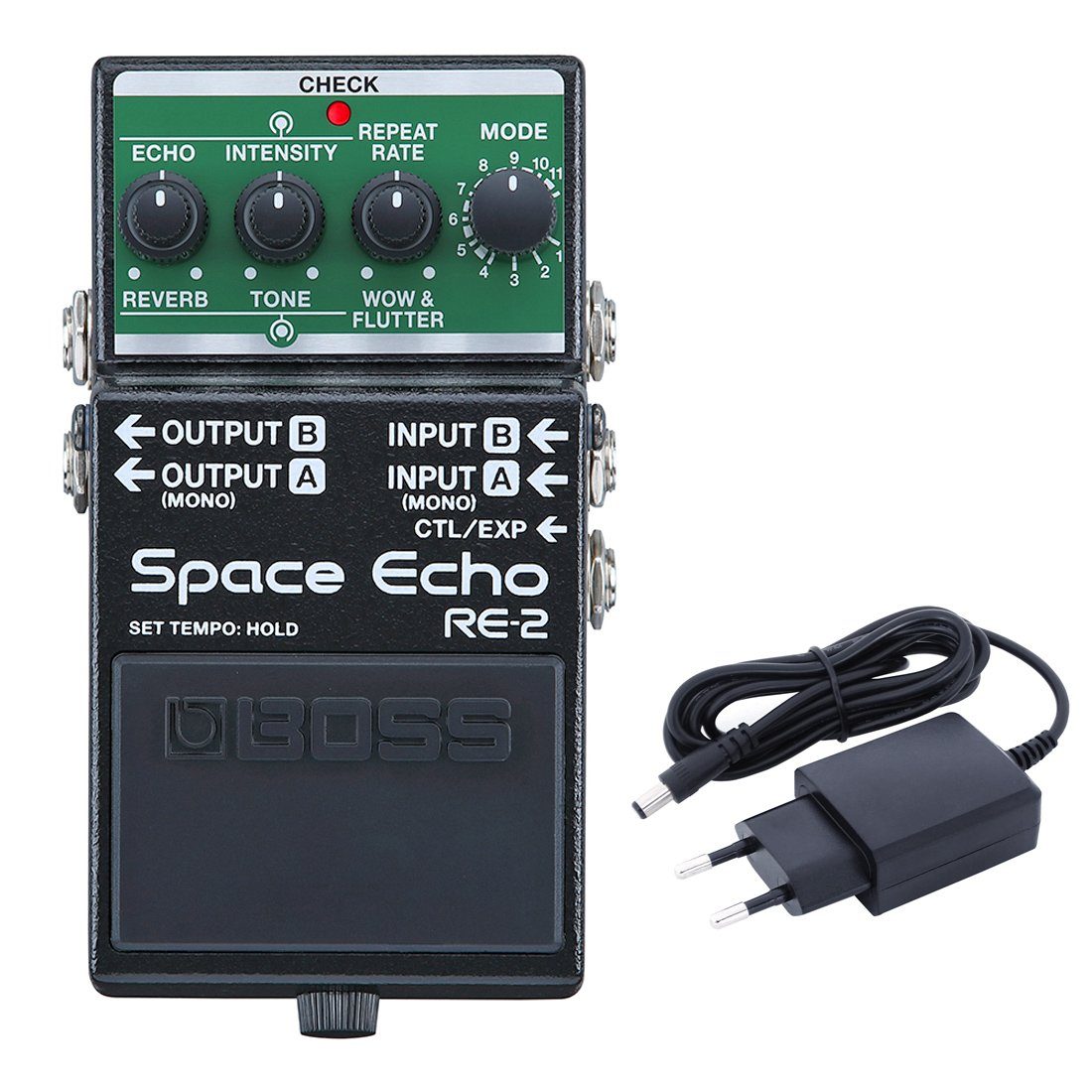 E-Gitarre Boss RE-2 Space Echo Effektpedal mit Netzteil