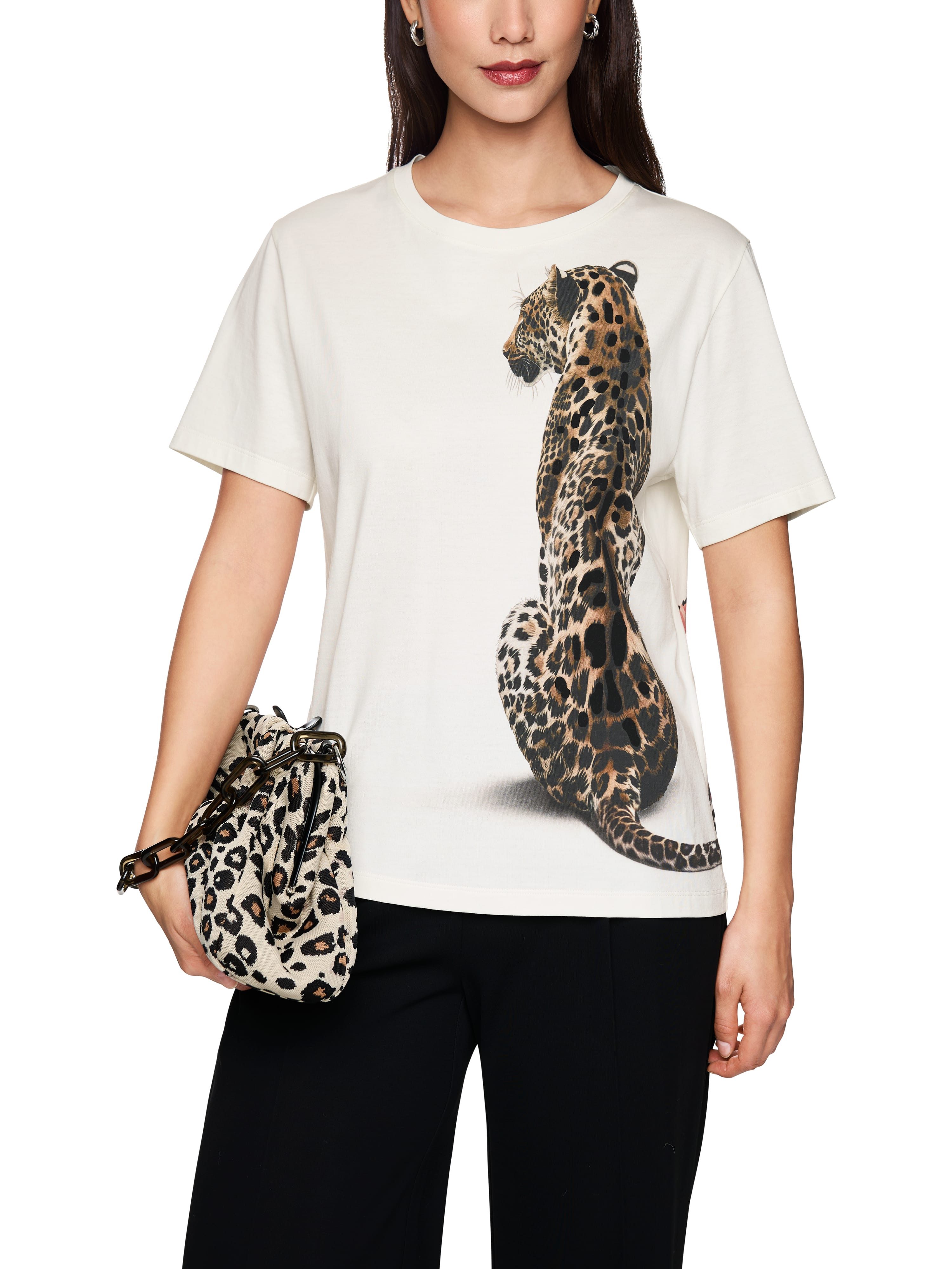 Marc Cain T-Shirt Feminine Rigour Premium Damenmode mit Leoparden Druck, Ru günstig online kaufen