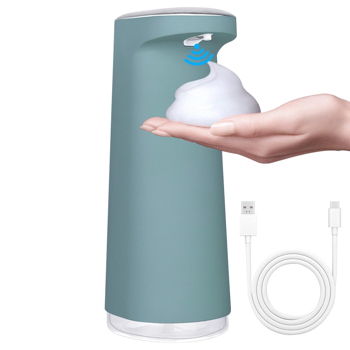 Cbei Spülmittelspender Seifenspender Automatisch, Wasserdicht Berührungsloser Automatischer, (450ml, 1-tlg), Elektrischer Seifenspender für Küche,Badezimmer,Toilette