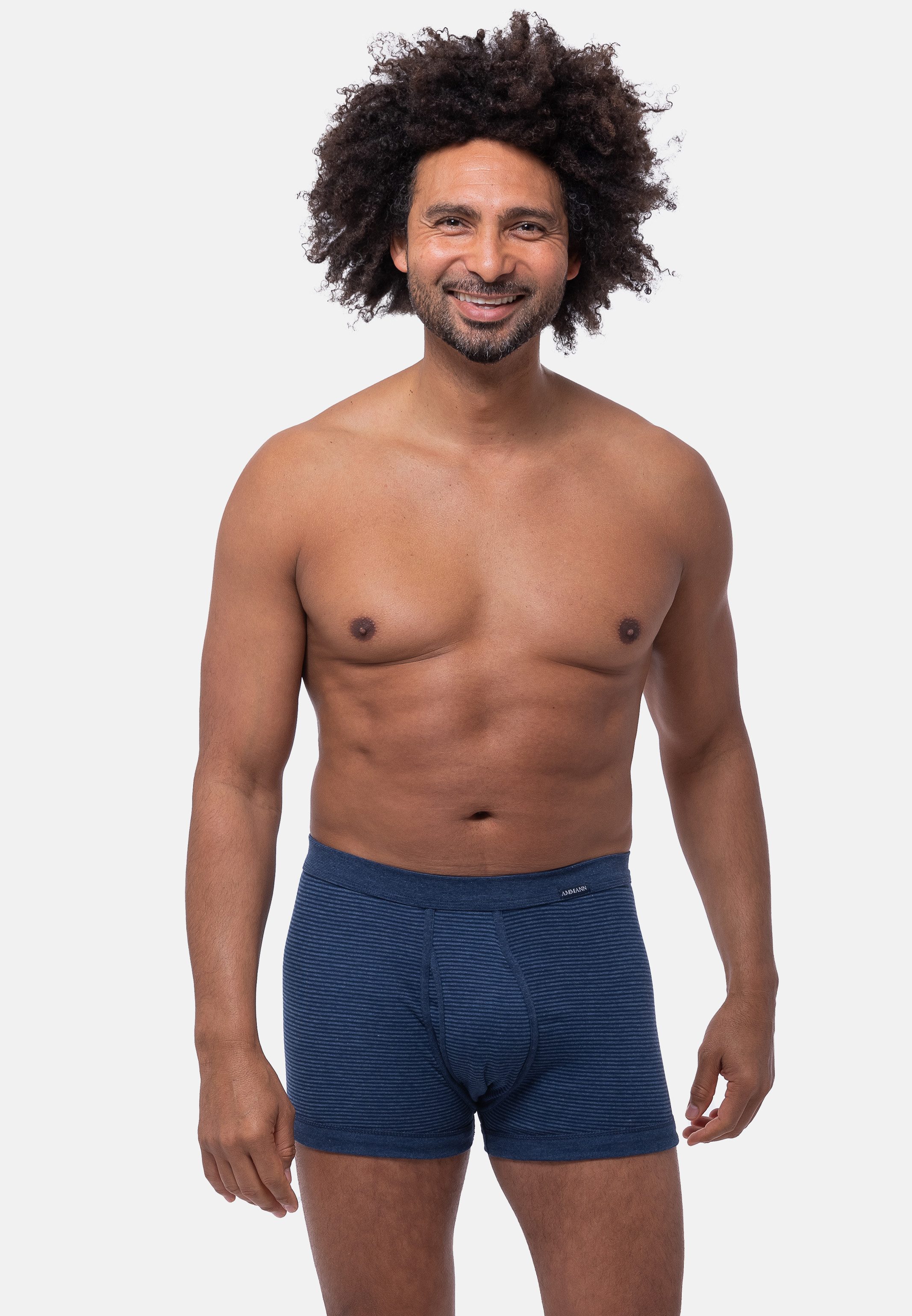 Ammann Retro Boxer 3er Pack Jeans Feinripp (Spar-Set, 3-St) Retro Short / P günstig online kaufen