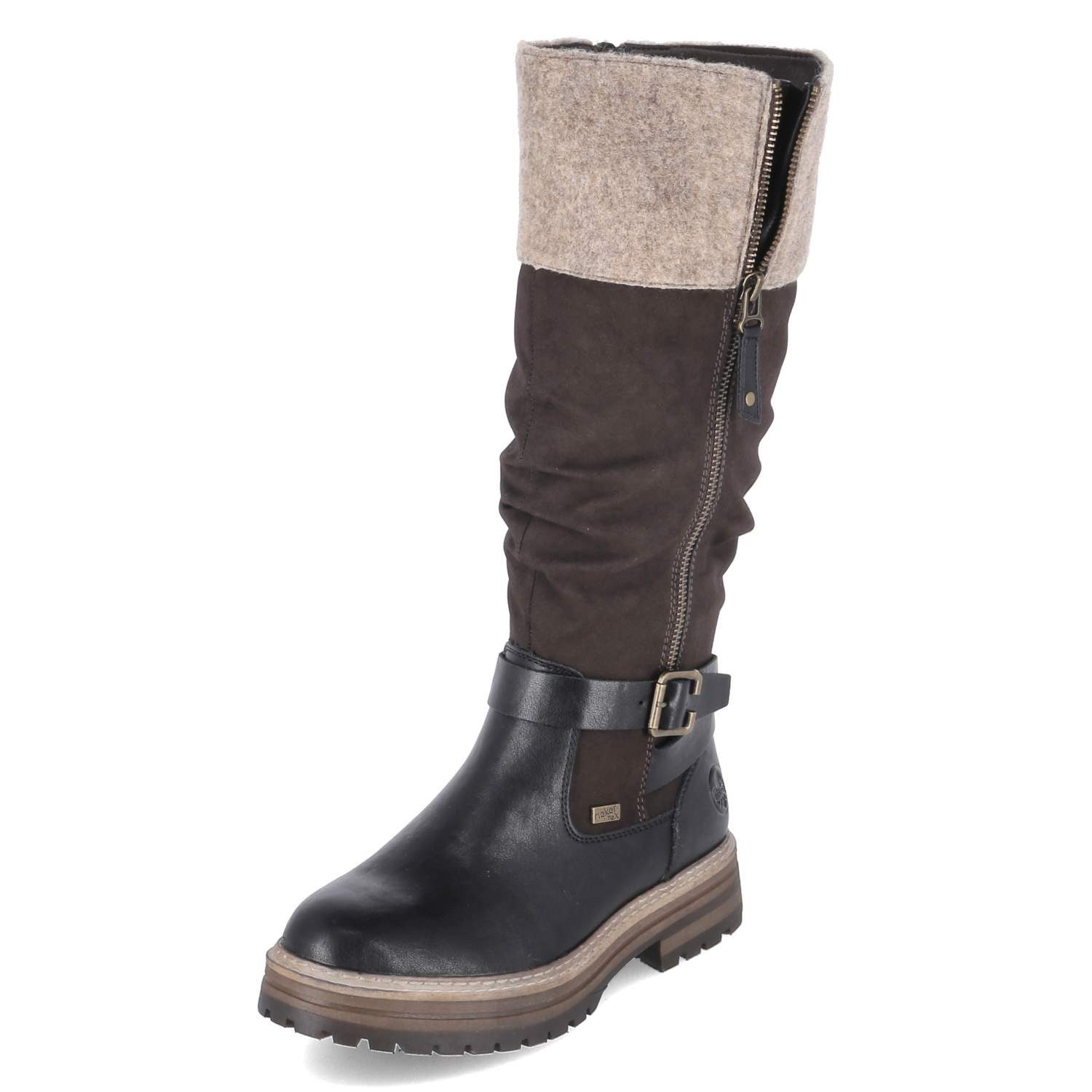 Rieker Rieker 93092-90 Damen Textil & Synthetik schwarz Winterstiefel günstig online kaufen