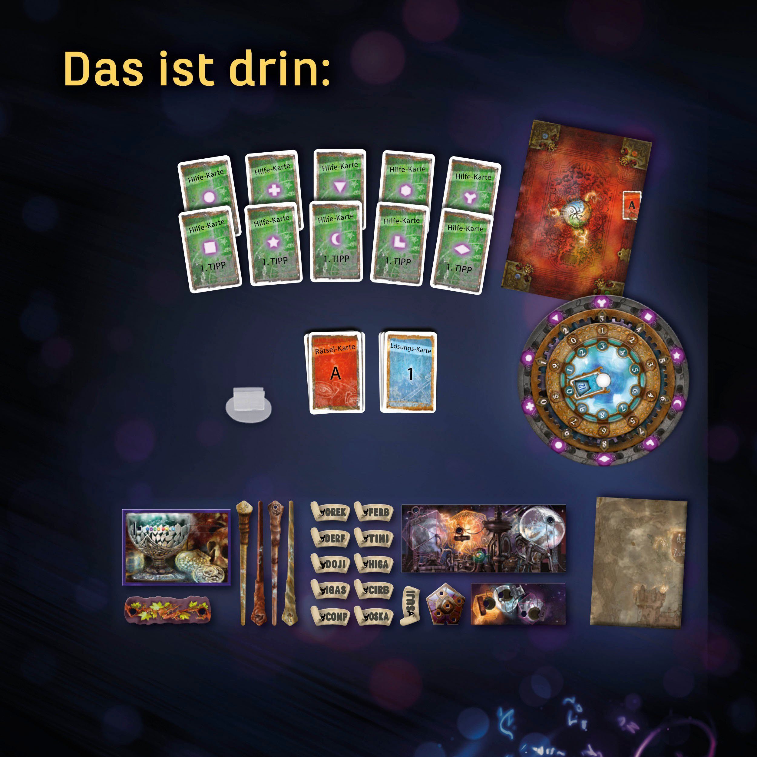 Kosmos Spiel EXIT, Das Spiel: Die Akademie der Zauberkünste (E), Rätselspiel, Made in Germany
