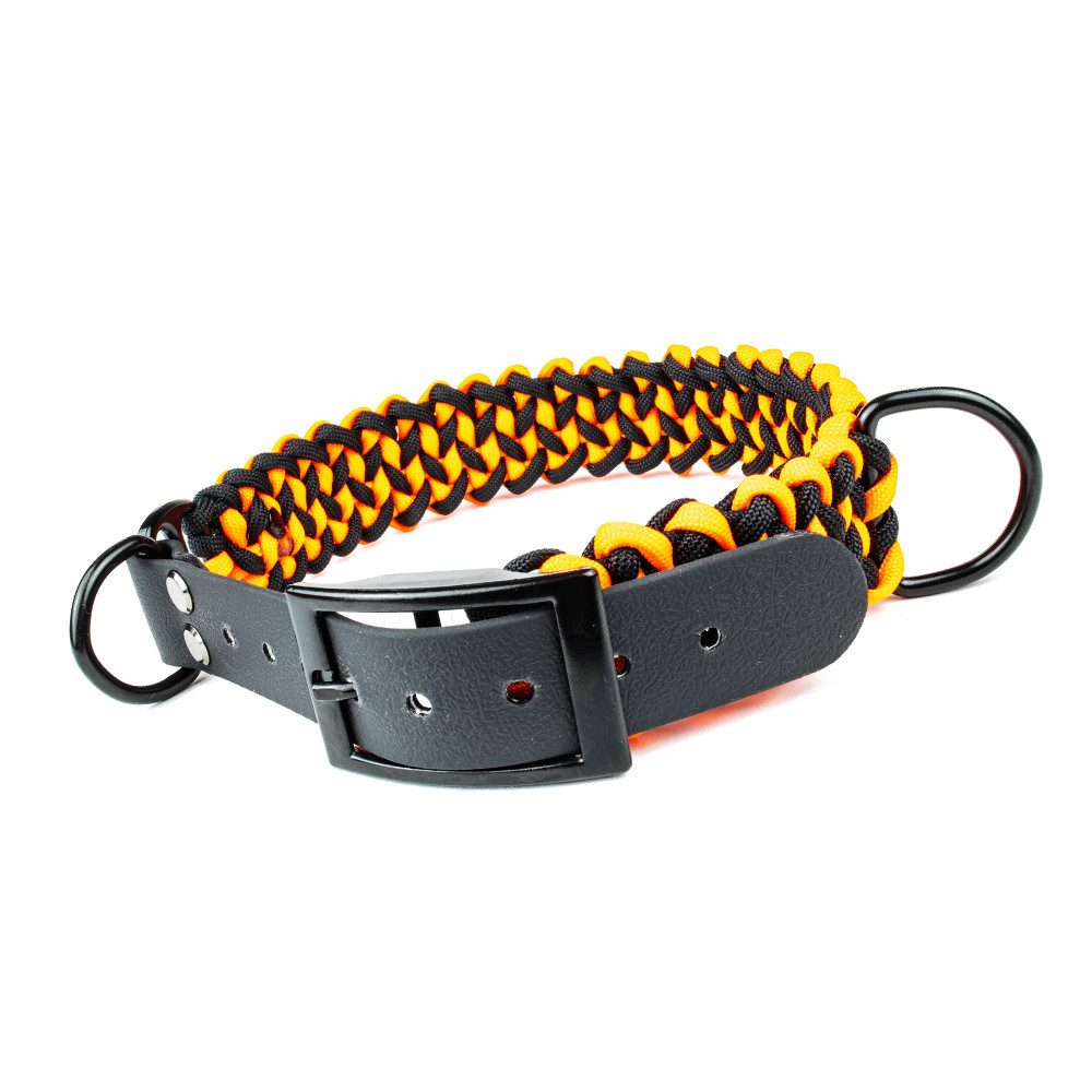 Tierluxe Hunde-Halsband Historisch, Paracord, Biothane, Handgemacht