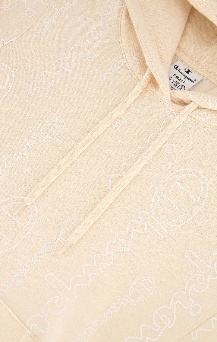 Champion Kapuzenpullover (Hoodie) American Classic Graphic Logo Schriftzug gelb Damen