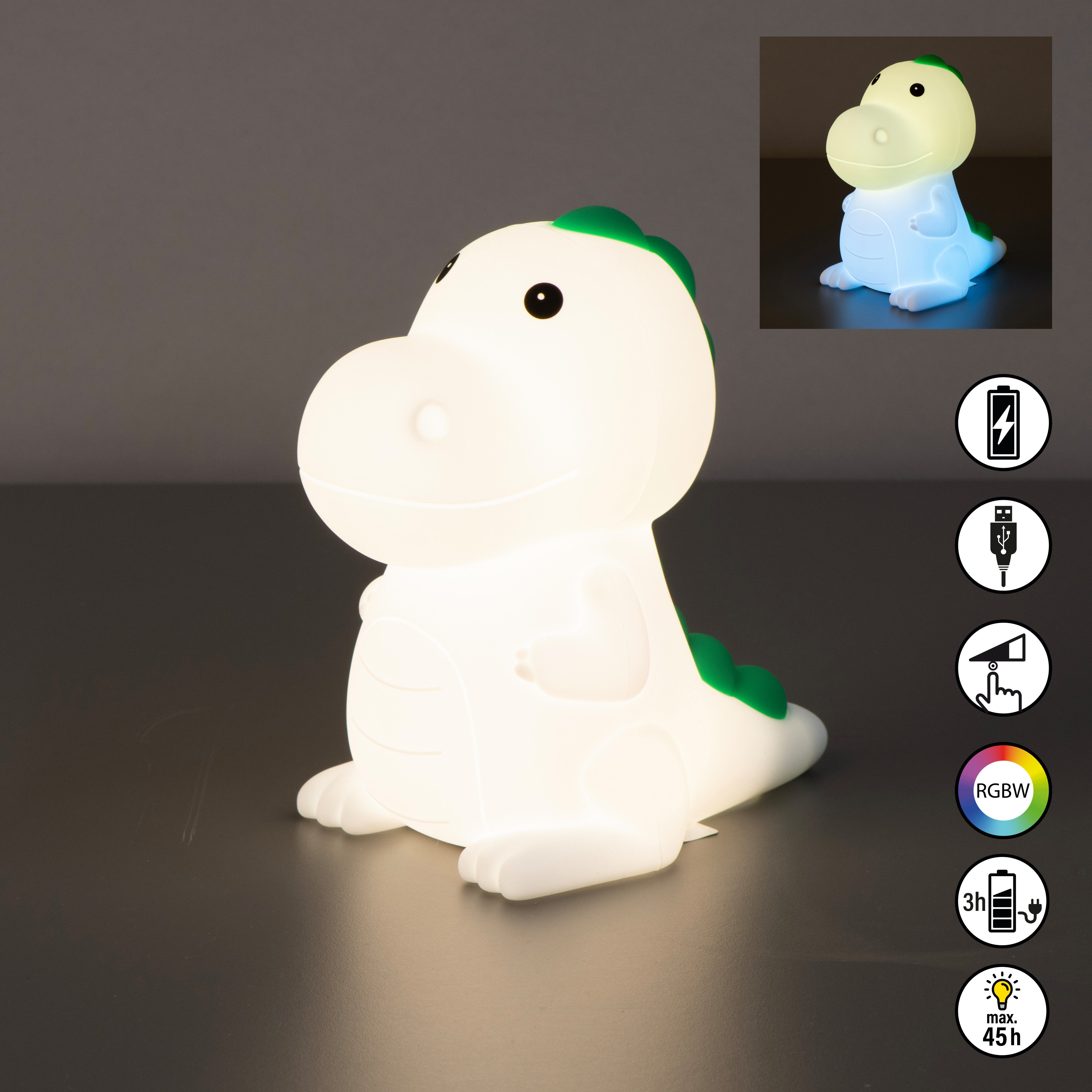 easy! BY FHL LED Tischleuchte Poldi, Dimmfunktion, Farbwechsel, USB-Ladefunktion, LED fest integriert, Warmweiß, lange Leuchtdauer