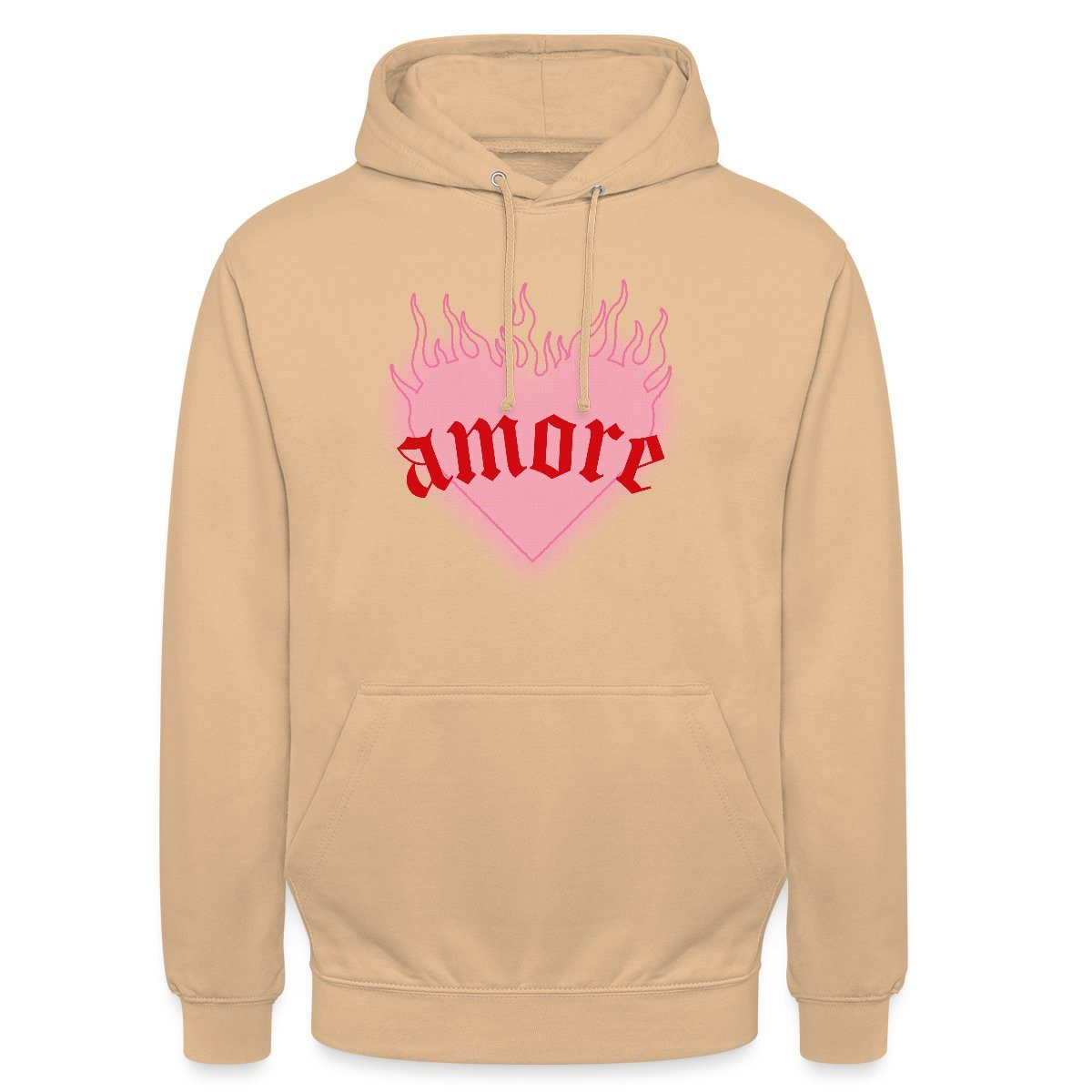 Spreadshirt Hoodie Amore Festival Y2K Herz Mit Flammen Unisex Hoodie (1-tlg)