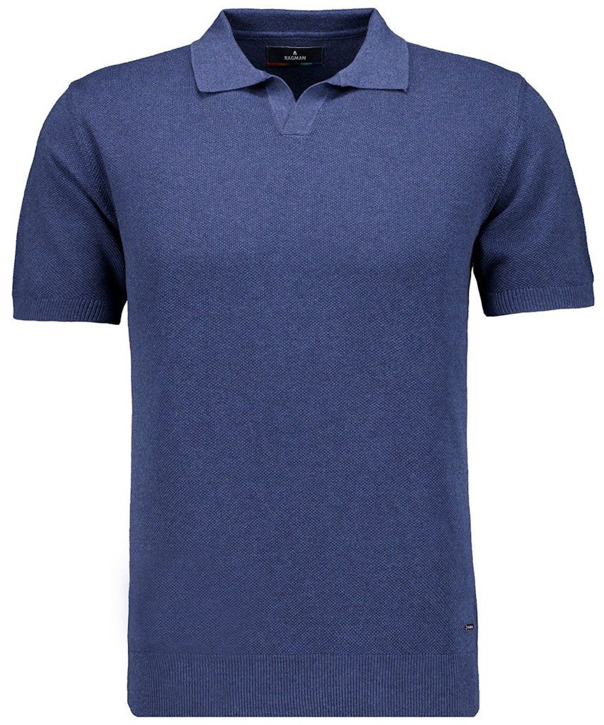 RAGMAN V-Ausschnitt-Pullover Strick-Pullover Kurzarm, Resortkragen günstig online kaufen