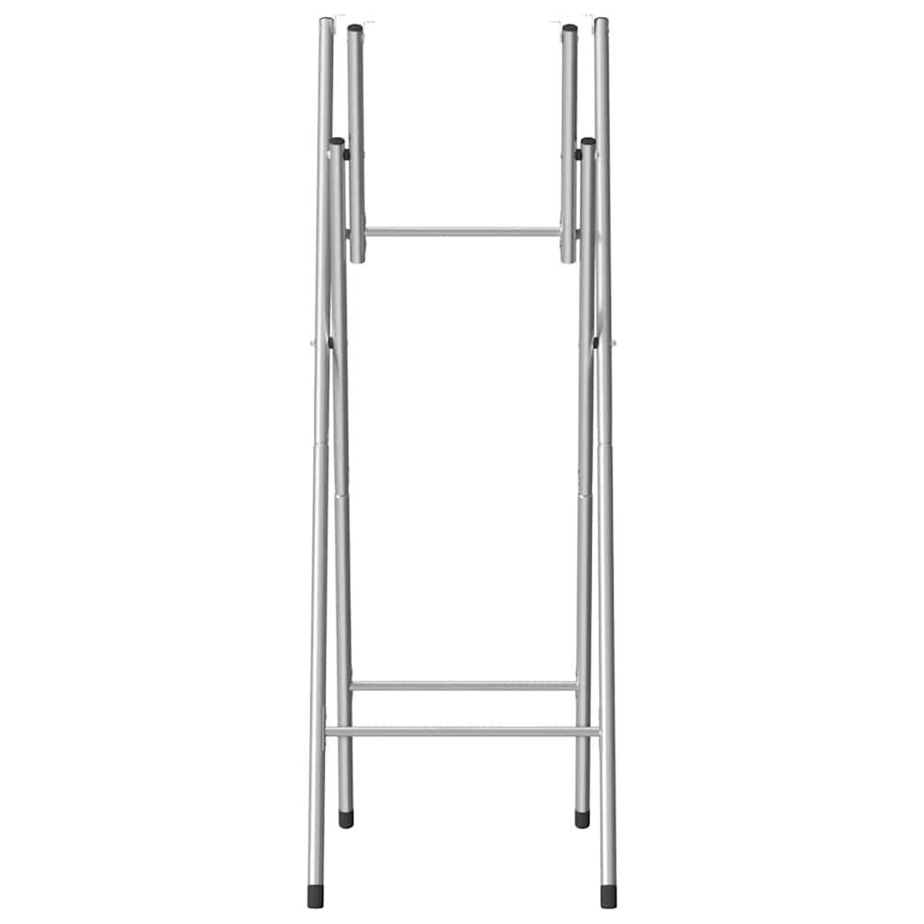 vidaXL Tischbein Bartisch-Gestell Klappbar Silbern 45x53x108 cm Verzinkter Stahl