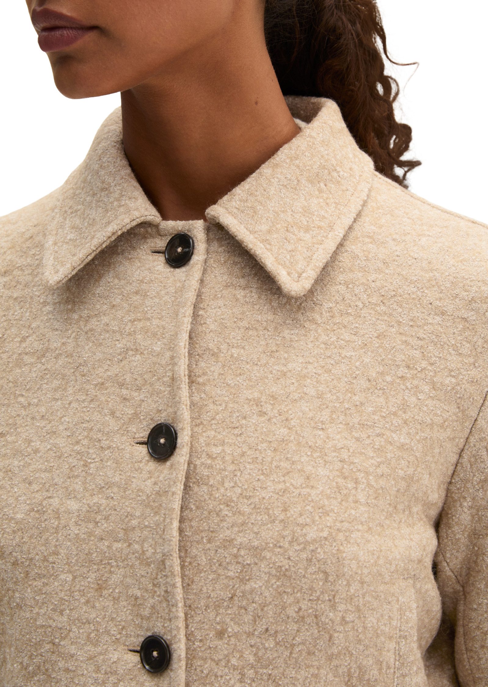Marc O'Polo Kurzjacke aus Boiled Wool Melange – Bild 4 von 5