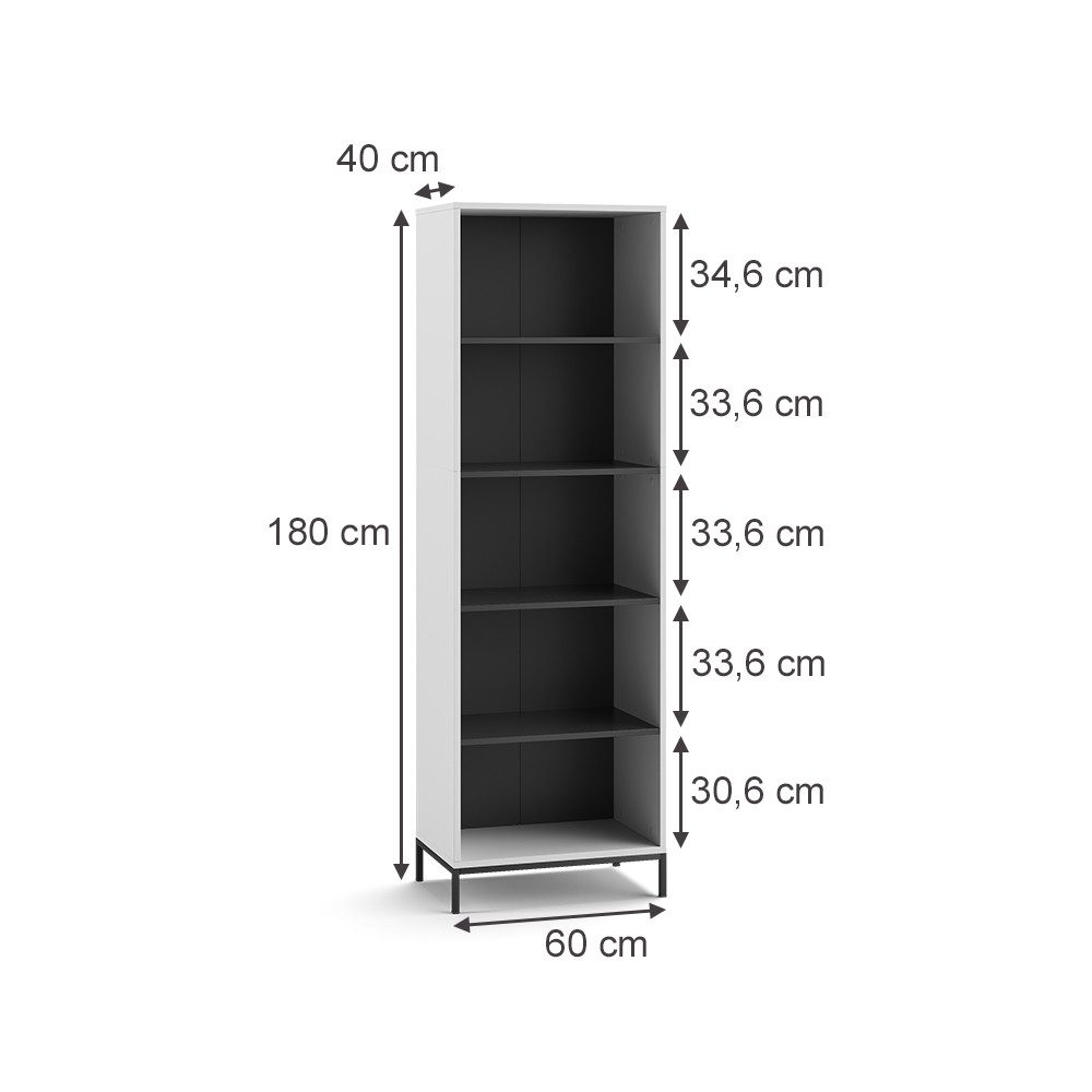 Vicco Bücherregal Eliza, Weiß, 60 x günstig online kaufen