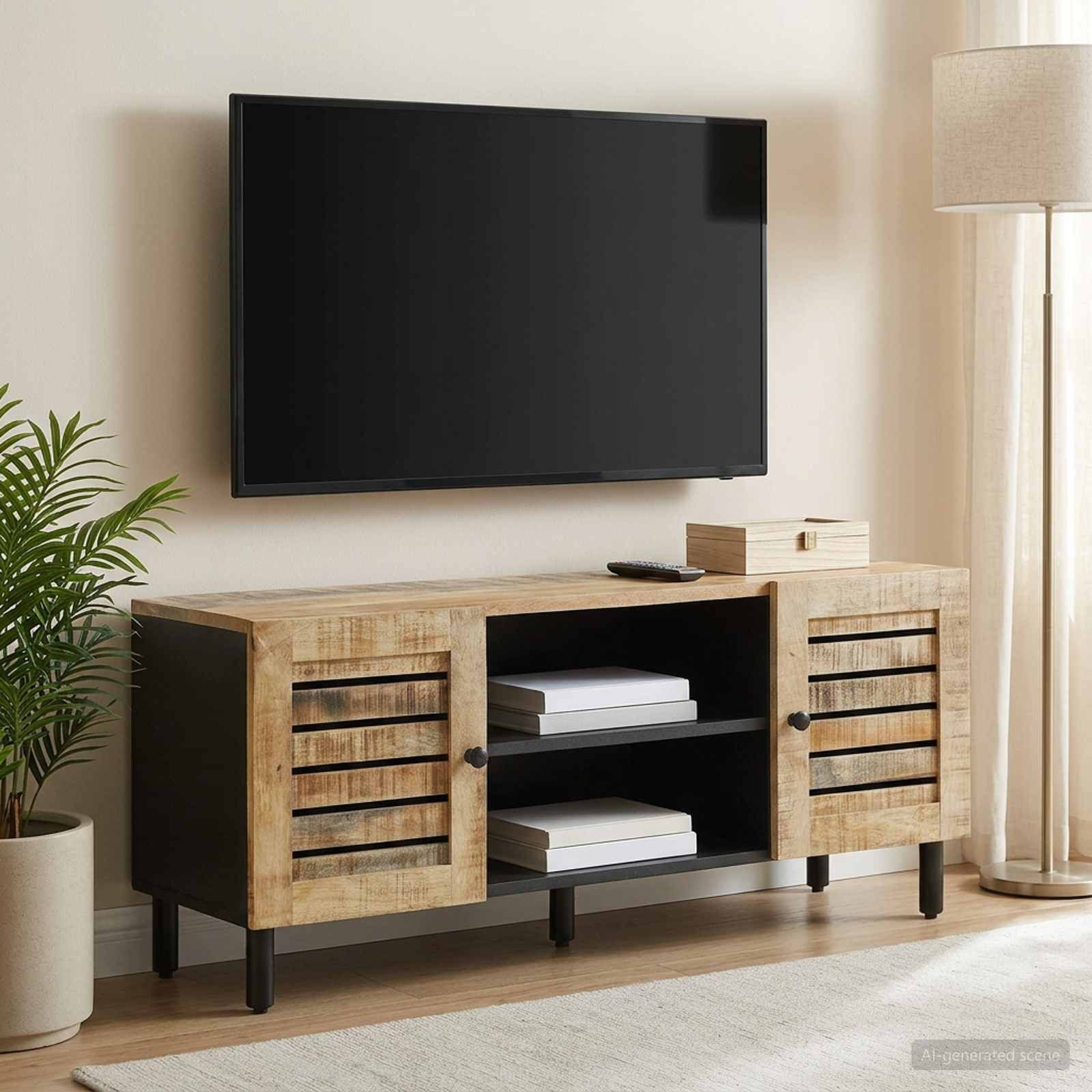 vidaXL Schranksystem Stauraumschränke Natur 105 x 33 x 46 cm Massivholz (1-St)