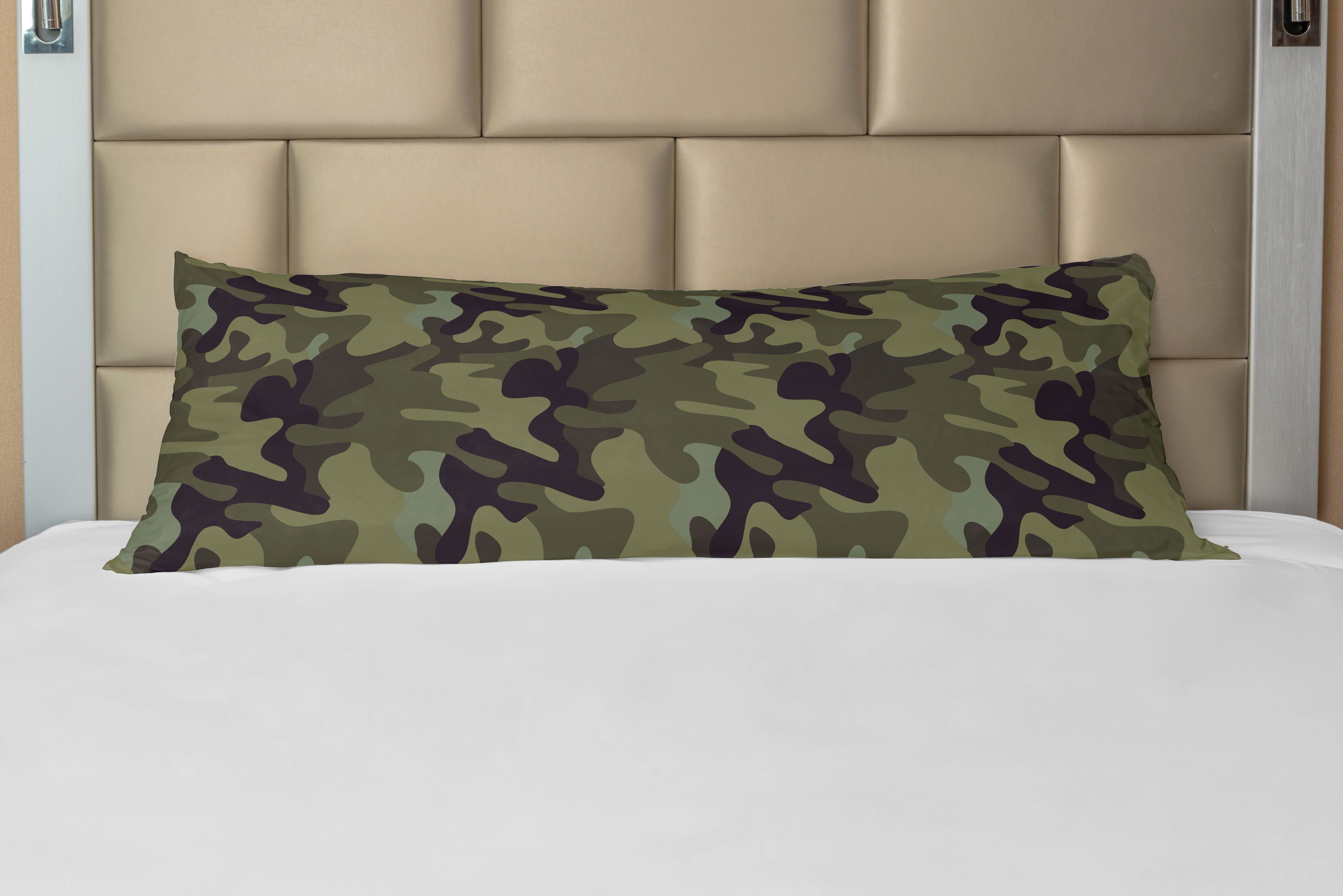 Seitenschläferkissenbezug Deko-Akzent Langer Kissenbezug, Abakuhaus, Khaki Motiv Stains Camo Camouflage