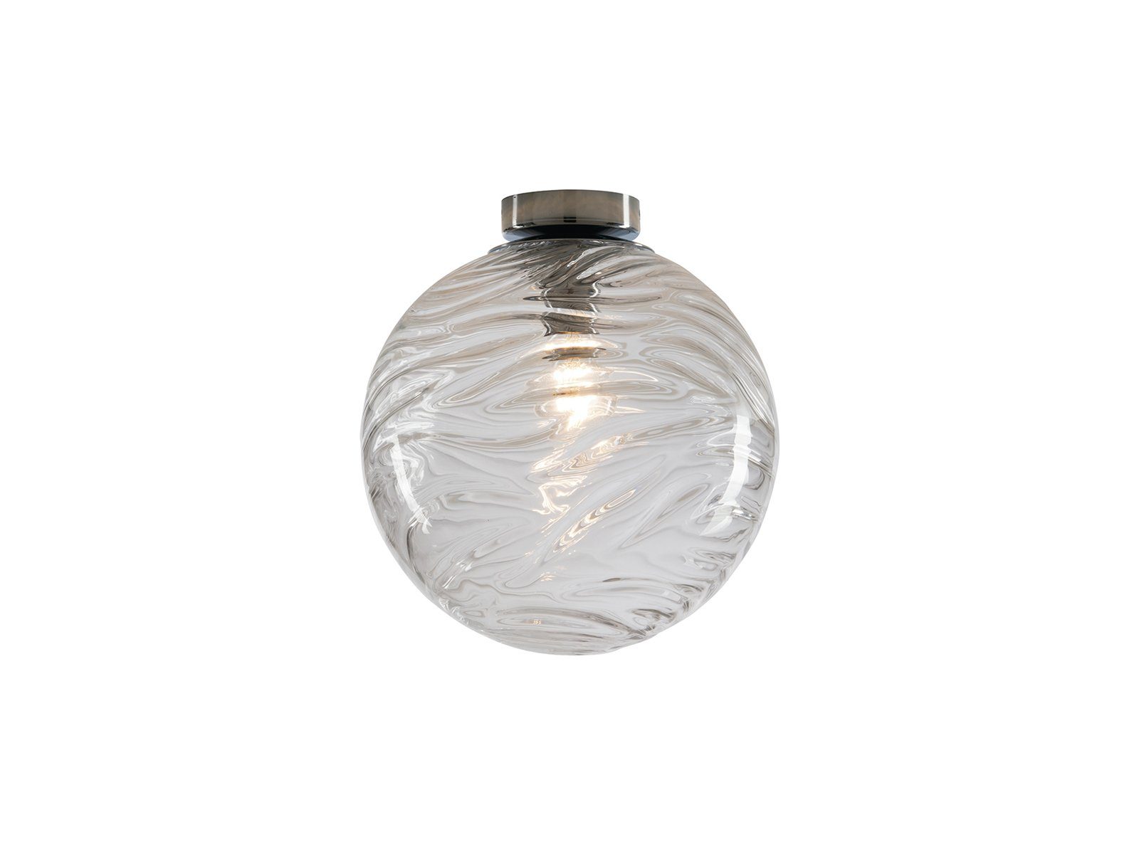 LUCE Design LED Deckenleuchte, Dimmfunktion, LED wechselbar, Warmweiß, Designer Glas-kugel Лампыschirm Ø 25cm, Treppenhaus & Ankleidezimmer