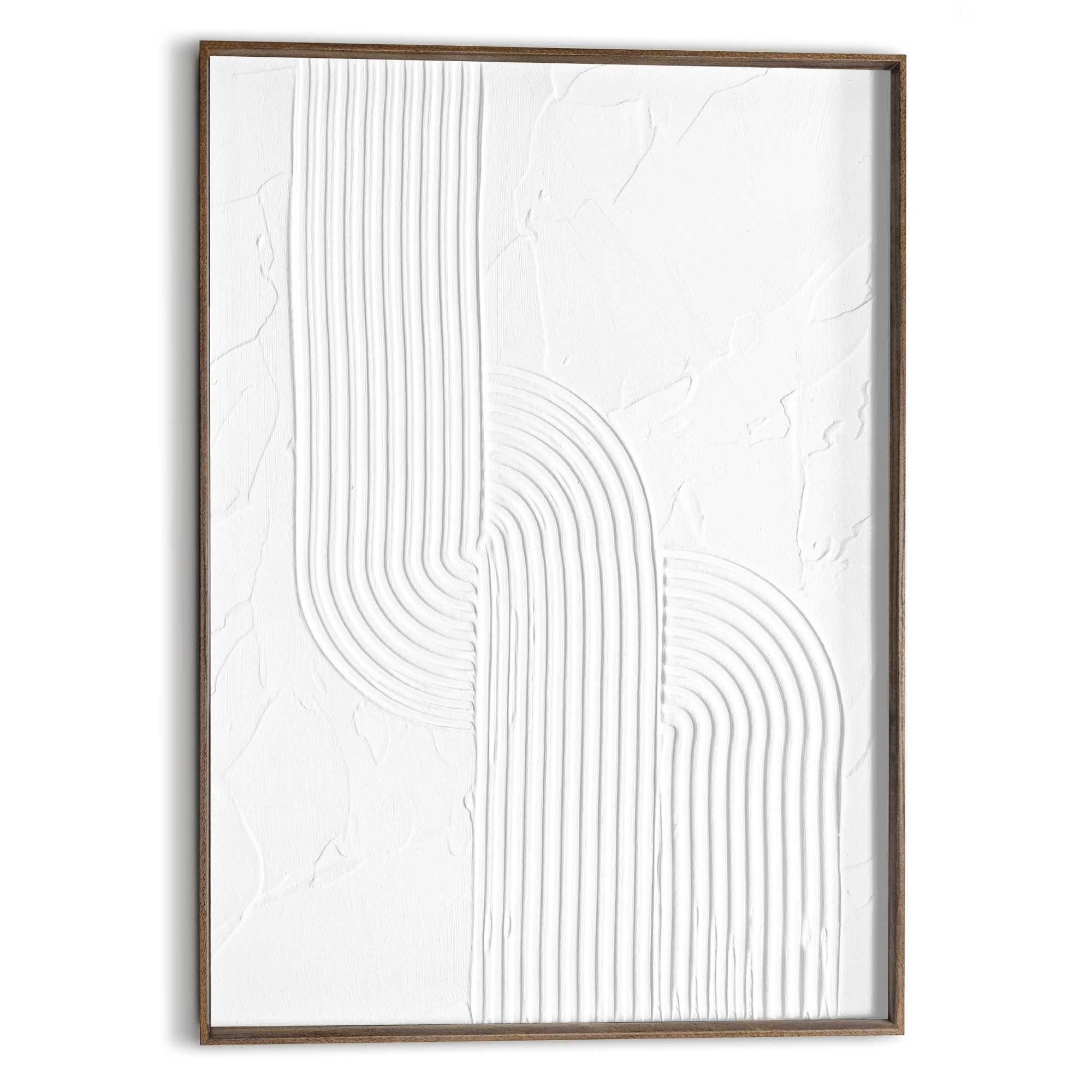 Reinders! Wandbild Reliefmuster, Wohnzimmer - Weiß - MDF - Abstrakt - 50x70 günstig online kaufen