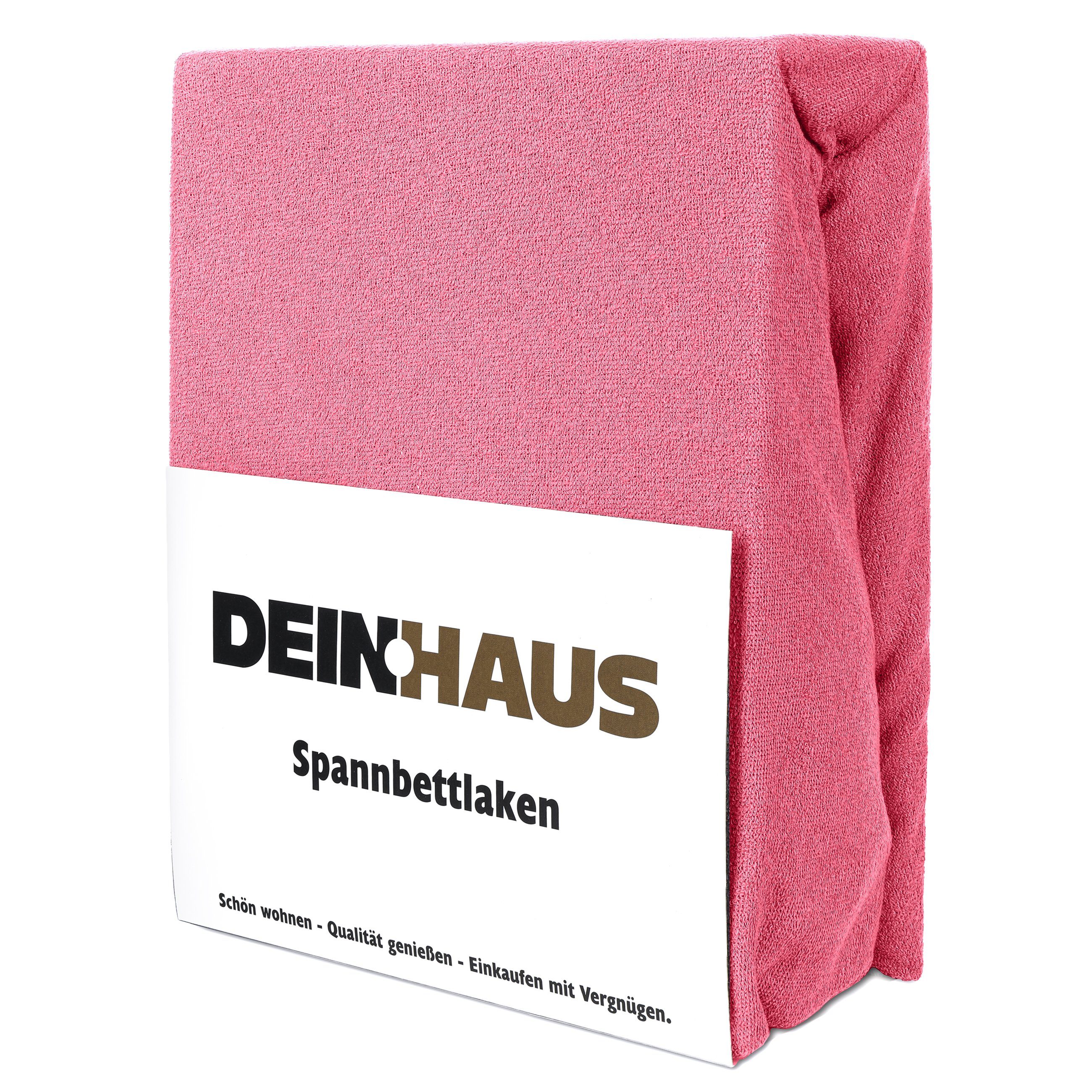 DH DEIN . HAUS Spannbettlaken Frottee SOFT, Baumwolle, Gummizug: rundum, (1 Stück), weich saugfähig atmungsaktiv Rundumgummi formstabil bis 20 cm – Bild 2 von 5