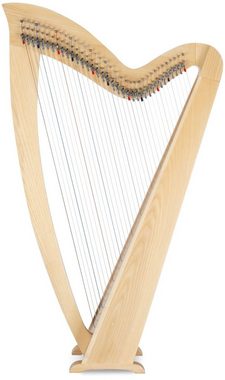 Classic Cantabile Konzertgitarre Keltische Harfe 36 Saiten, Inkl. Tasche, 2 Stimmschlüssel & Ersatzsaiten, Celtic Harp aus Eschenholz - Es-Dur gestimmt - Mit Halbtonmechanik