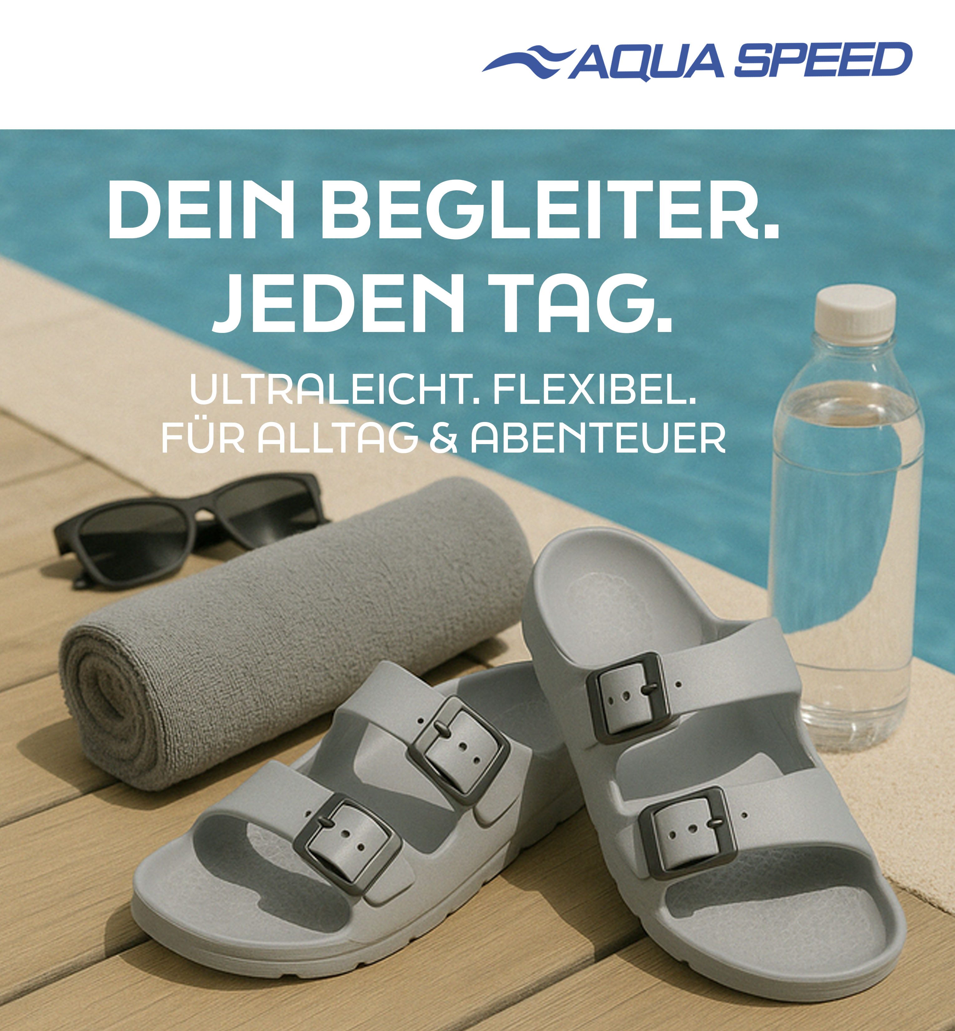 Aqua Speed Gr. 41 – Herren-Badesandalen mit Mikrofaserhandtuch Badesandale günstig online kaufen