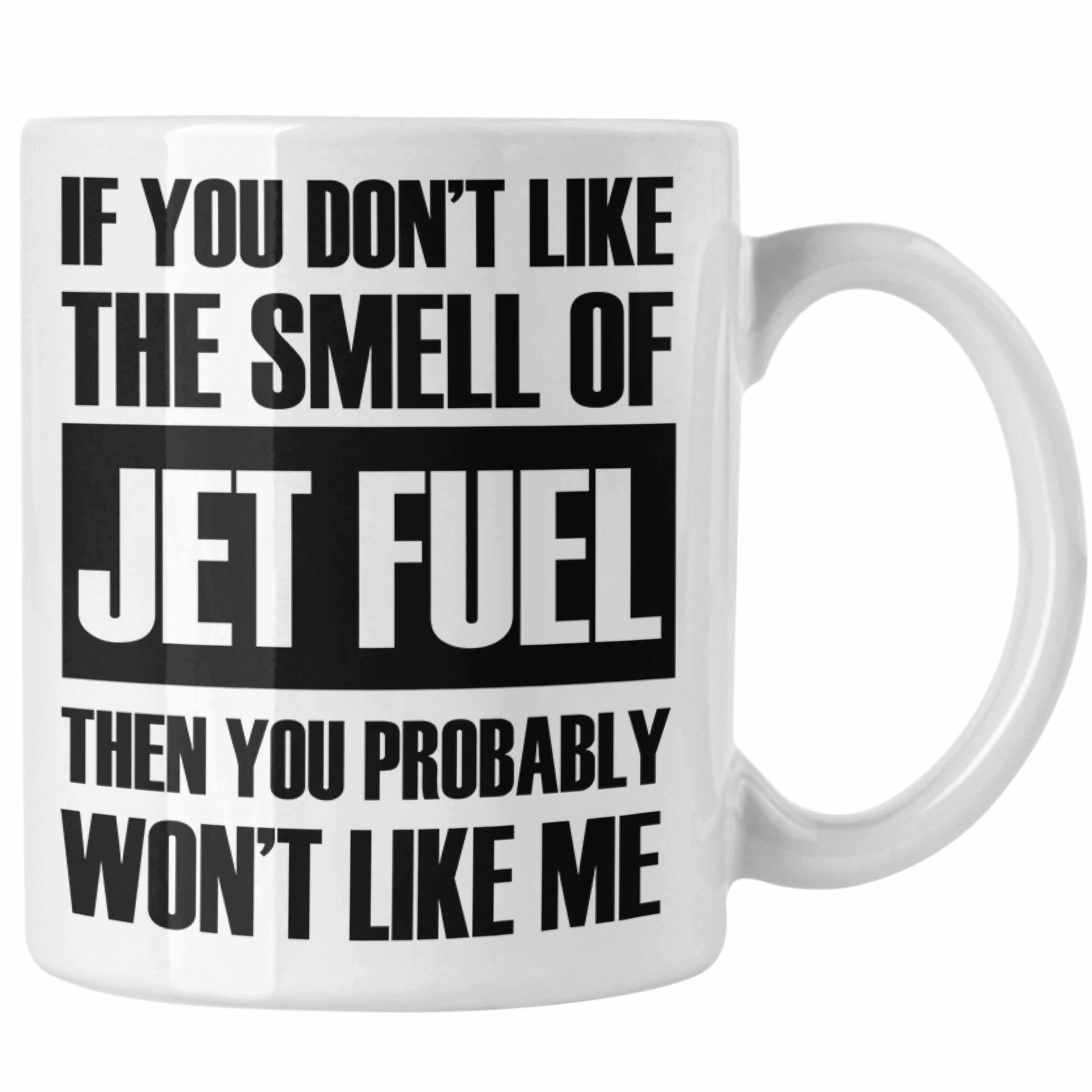 mit Tasse für Fluglotsen Tasse Geschenk Trendation Spruch Weiss Fuel Jet