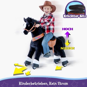 PonyCycle Reitpferd PonyCycle® Modell U Kinder Reiten auf Spielzeug auf rollen - Schwarz, Größe 3 für 3-5 Jahre, Ux326