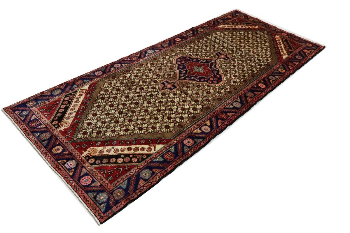 Hamadan Orientteppich 132x326 Handgeknüpfter Läufer, Perserteppich Orientteppich rechteckig, Nain / mm 8 Trading, Höhe: