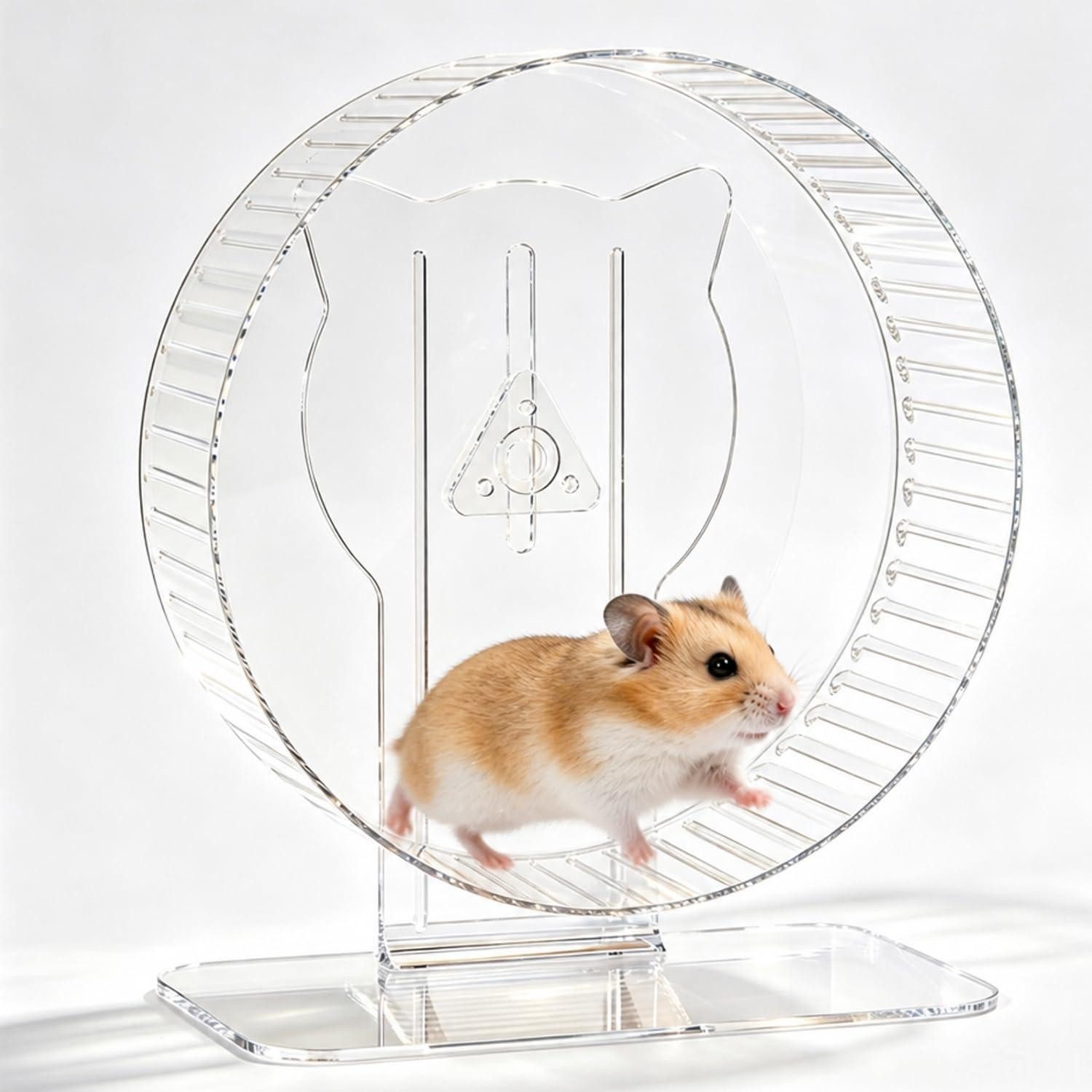 LuxusKollektion Tierlaufrad Hamsterrad 23cm Acryl transparent Lauffläche 9cm