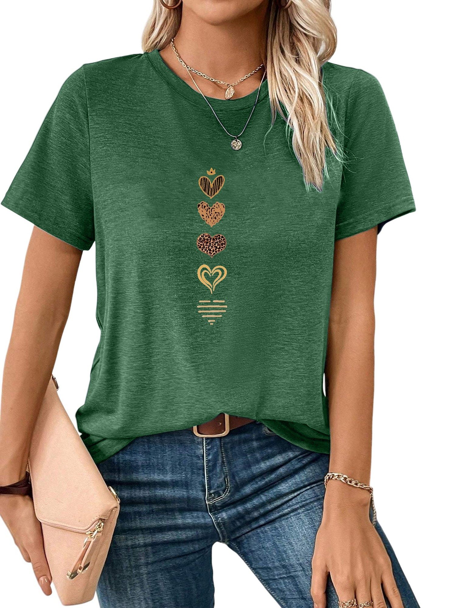 PYL Kurzarmshirt Damen Sommer Casual Elastizität günstig online kaufen