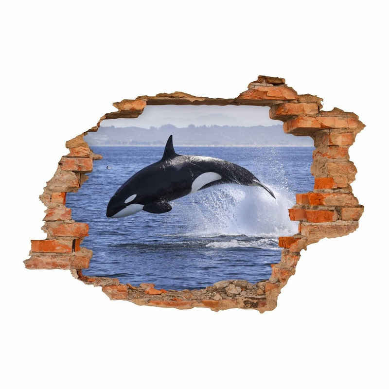 nikima Wandtattoo 102 Orca - Loch in der Wand (PVC-Folie), in 6 vers. Größen