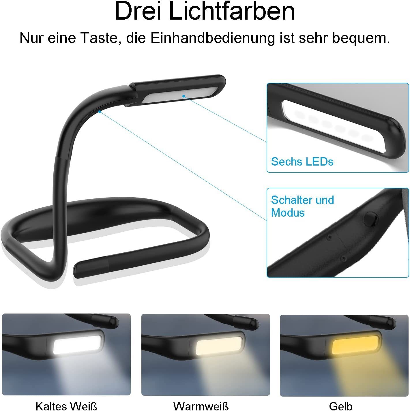 1800mAh LED LED für Leselampe GelldG Leselampe Dimmbar Buchlampe Buch