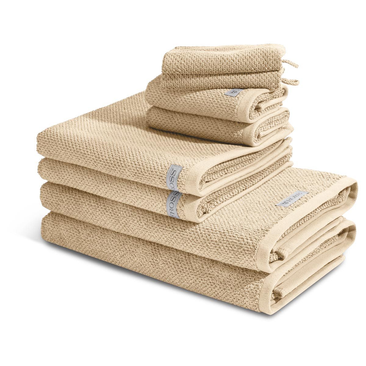 ROSS Handtuch Set Selection, Frottee (Spar-Set, 8-St), 2 X Wasch- 2 X Gäste- 2 X Dusch- 2 X Handtuch im Set - Baumwolle