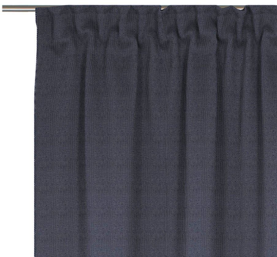 dunkelblau blickdicht, aus Jacquard, Uni St), nachhaltig Multifunktionsband Collection, Vorhang Adam, (1 Bio-Baumwolle