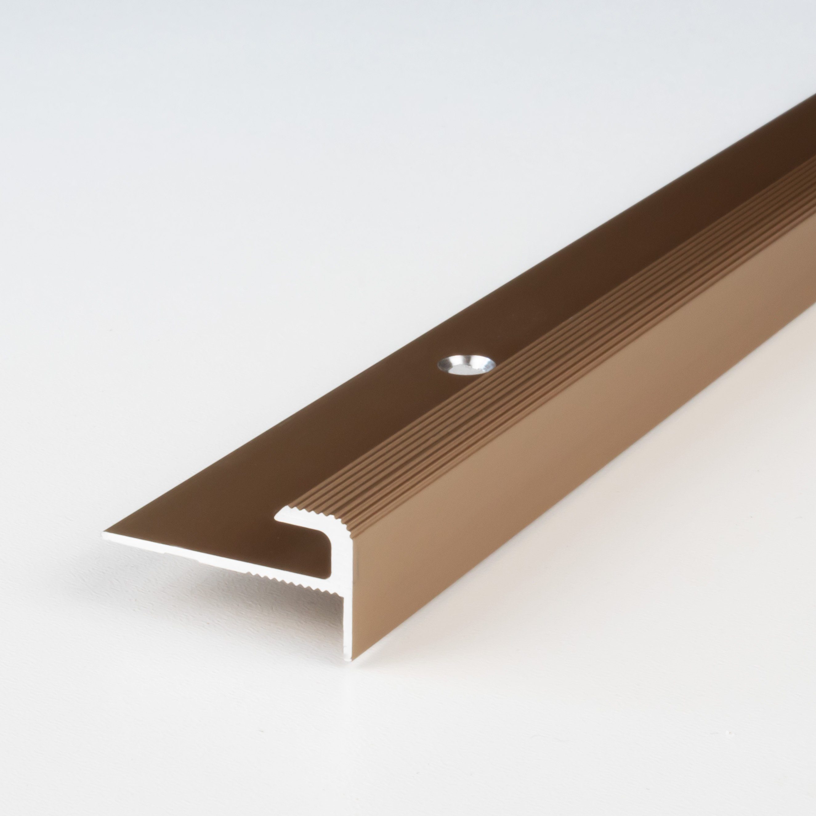 PROVISTON Abschlussprofil Aluminium, 28 x 5 x 1000 mm, Bronze Hell, Einfass Abschlussprofile