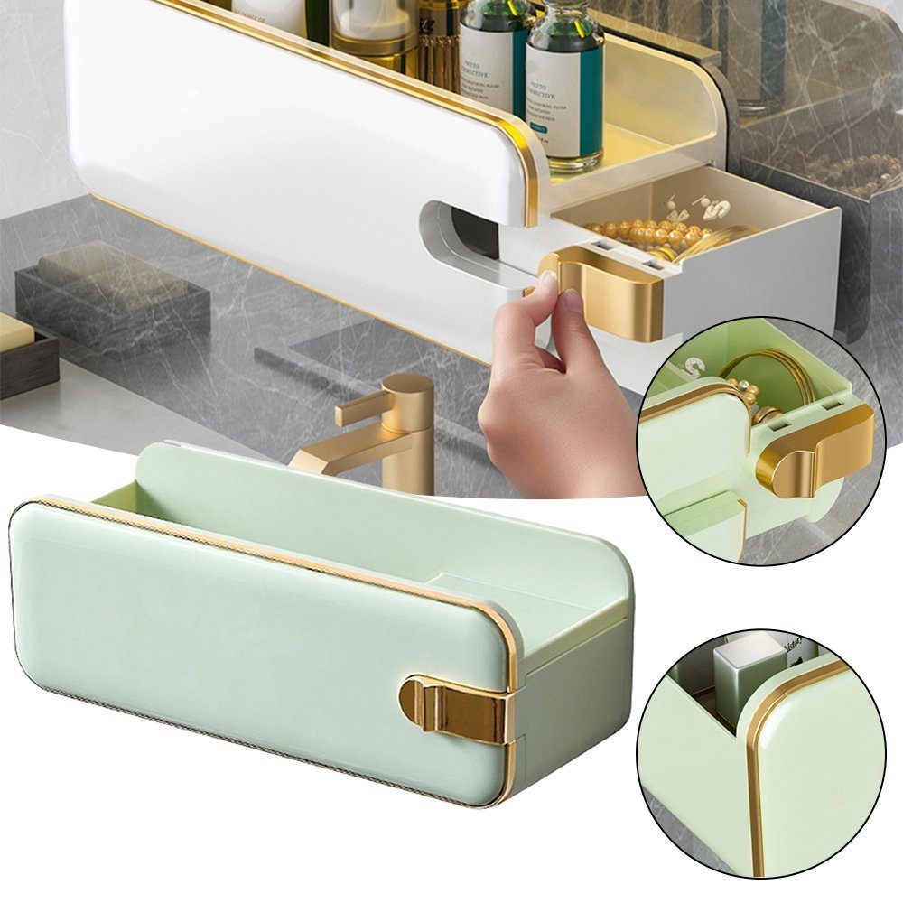 Montierte Wasserdichter Badezimmer-Aufbewahrungsbox, Blusmart An Der elegant Duschkorb Wand white