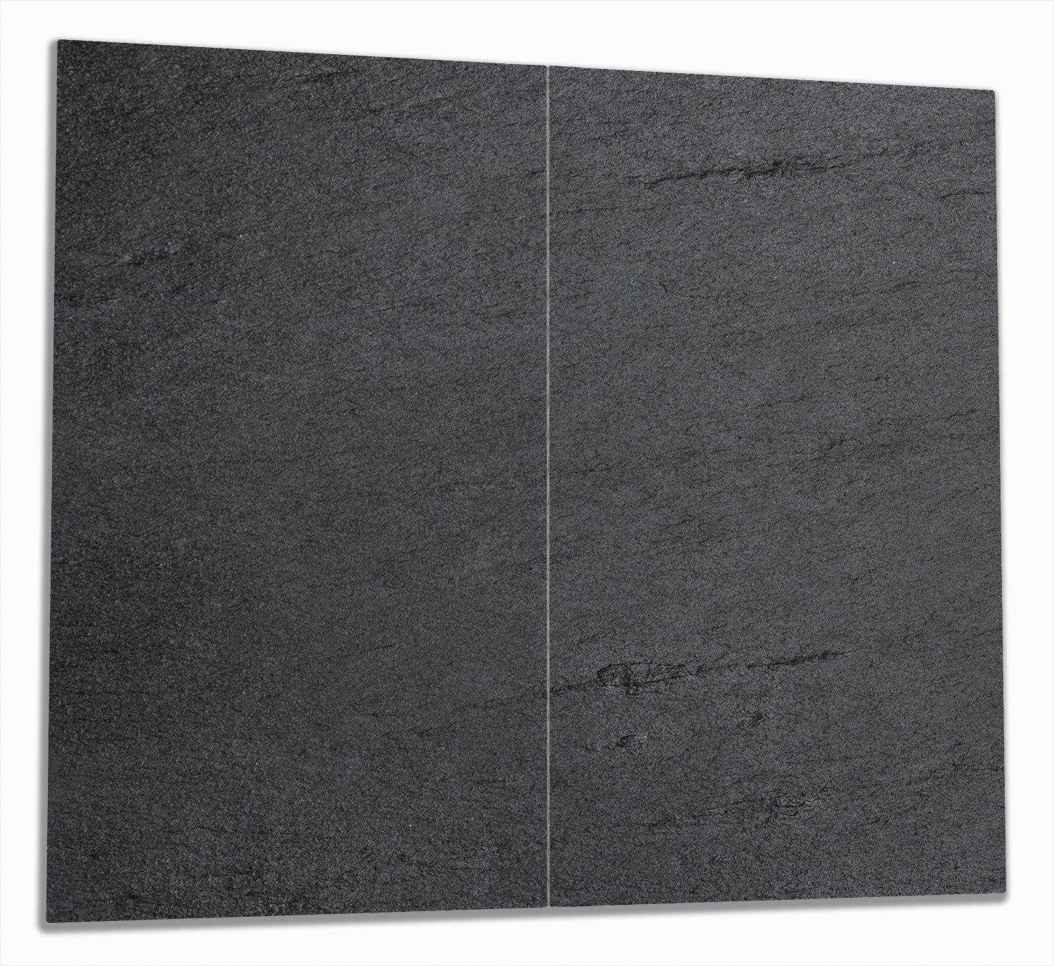 Herd-Abdeckplatte Schwarze Schiefertafel Optik - Steintafel