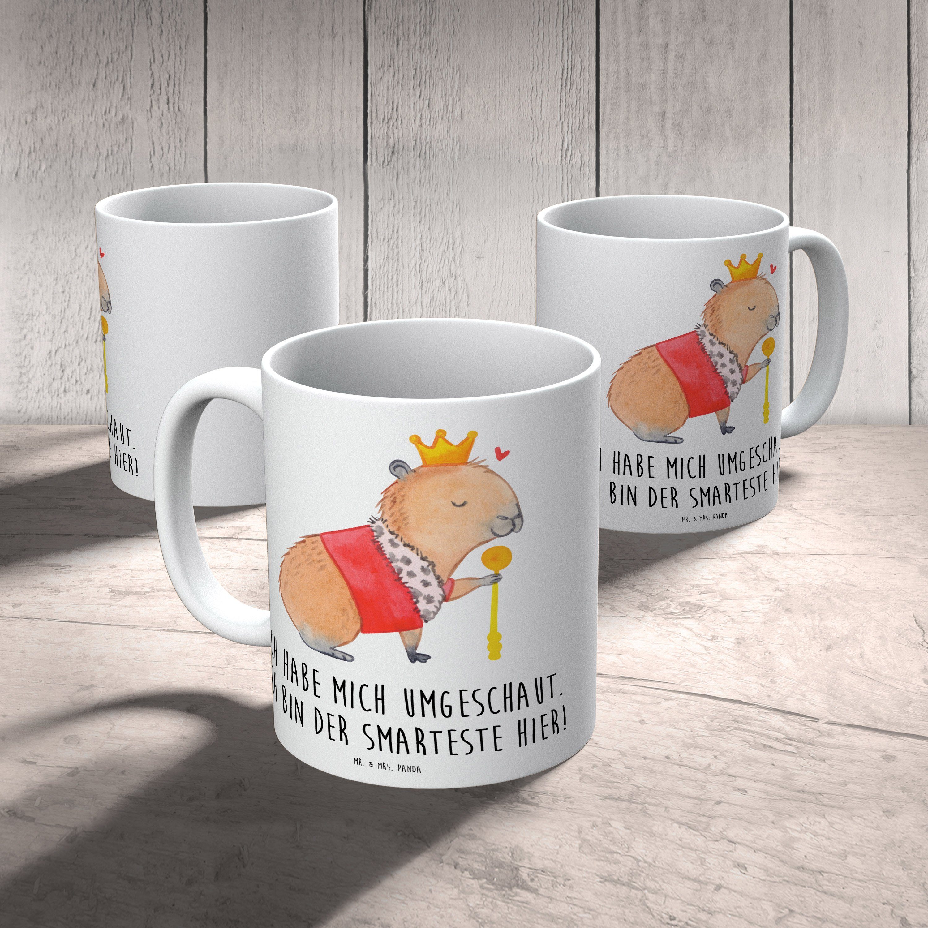 Mr. & Mrs. - Keramik Geschen, Geschenk, - Capybara Panda Tasse Sprüche, König lustige Weiß Teebecher