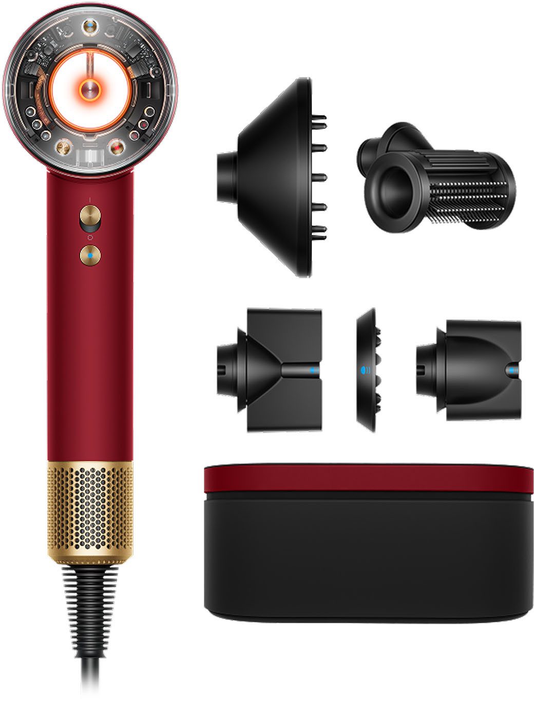 DYSON Haartrockner Haartrockner Supersonic Nural™, Vevet Red, 1600 W, Automatische Temperaturanpassung verbessert den natürlichen Glanz, und hilft, die Kopfhaut zu schützen