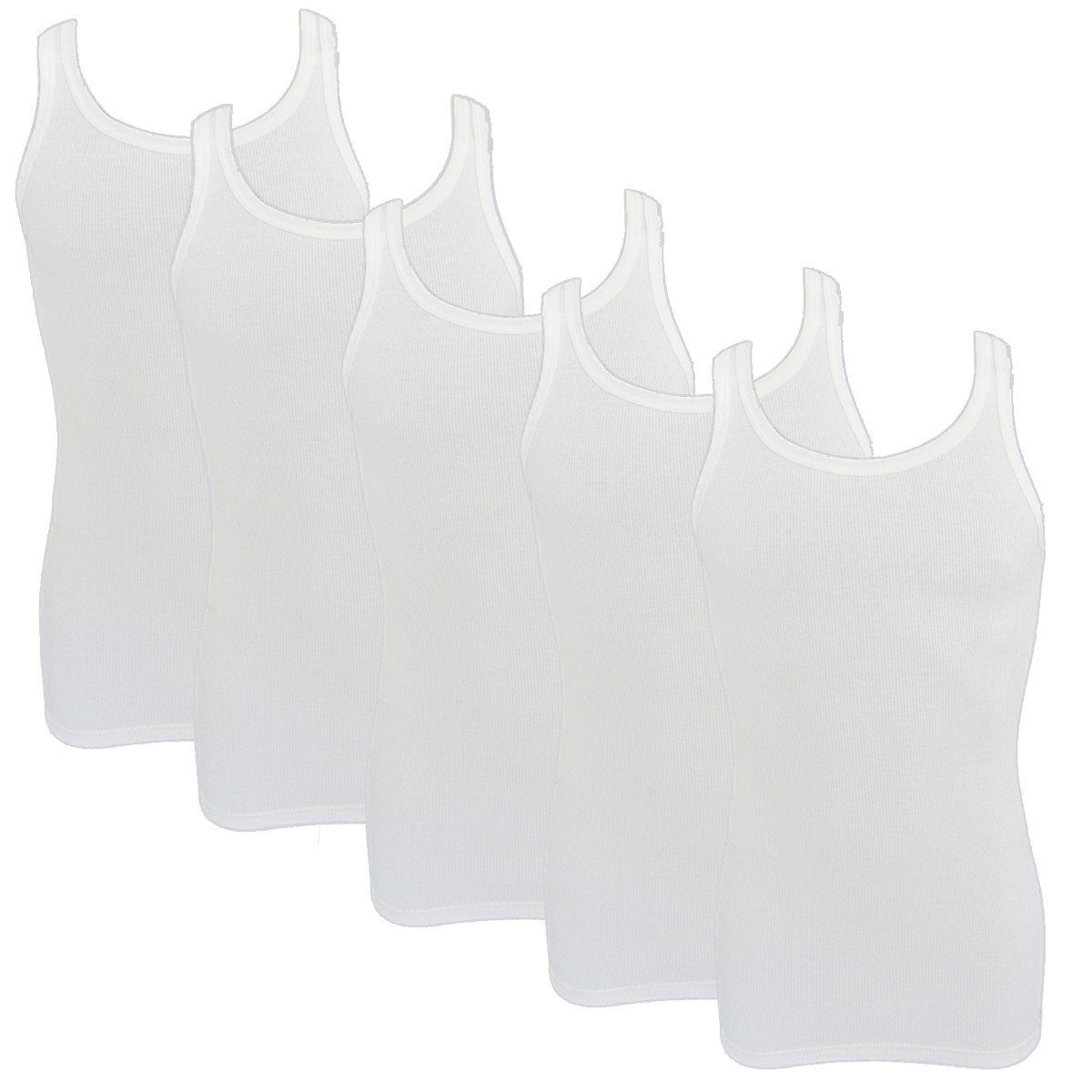 HERMKO Unterhemd 3018 5er Pack Herren Classic Unterhemd Doppelripp aus Bio- günstig online kaufen