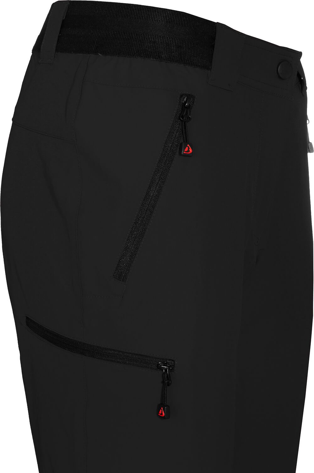 Bergson Outdoorhose VIDAA COMFORT Zipp-Off Damen Wanderhose, leicht, strapazierfähig, Normalgrößen, schwarz