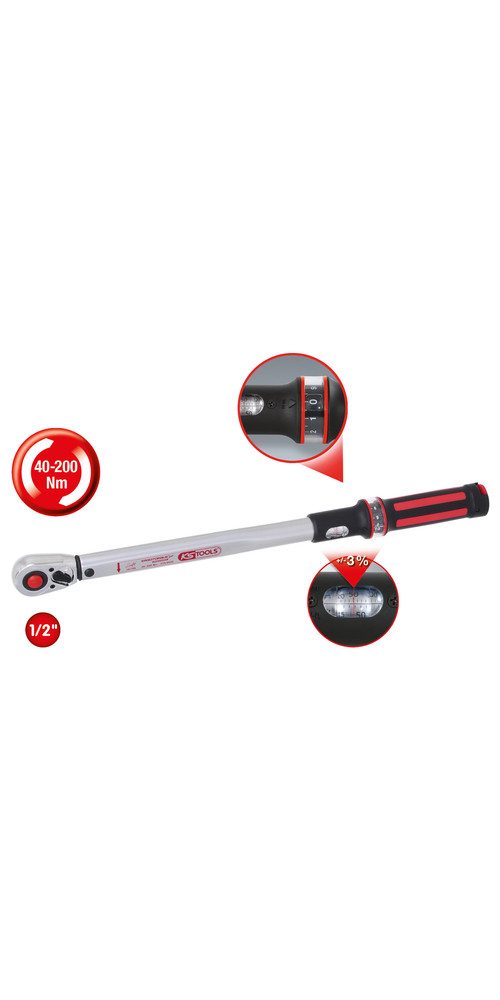 Central Tools Drehmomentschlüssel, 1/2 Zoll Antrieb, 7.6-76.2 Nm, Mit Etui