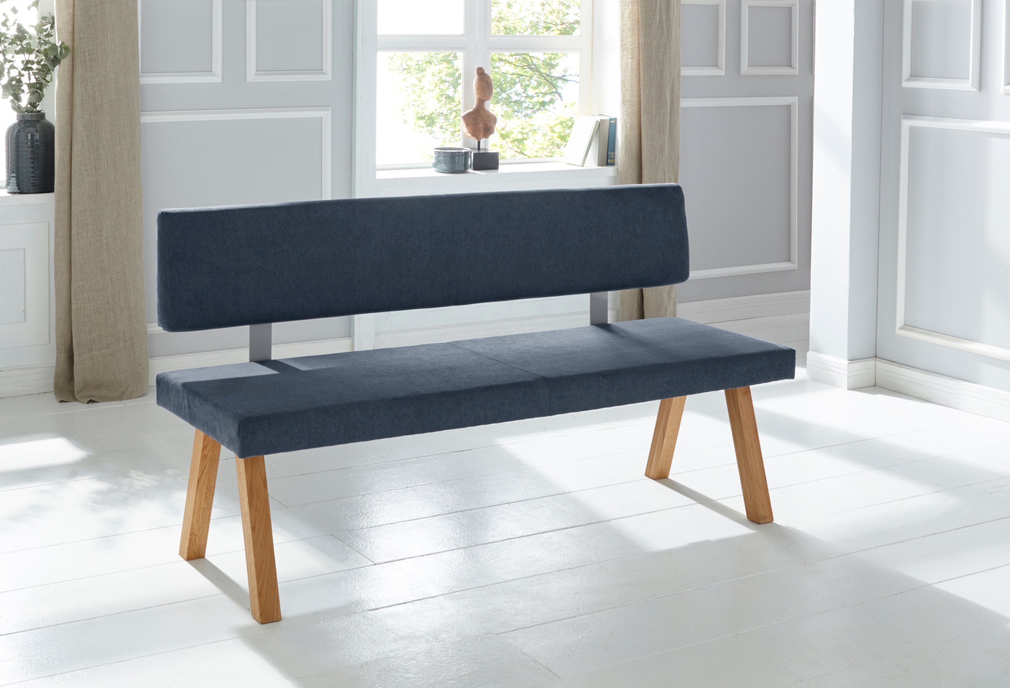 Home affaire Bank "Mobilar Rio" mit Rückenlehne und aus Massivholz günstig online kaufen