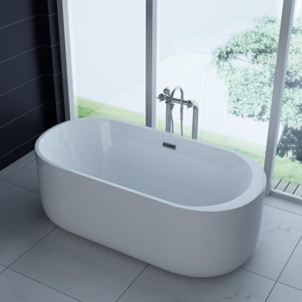 PureHaven Badewanne Luxus Acryl-Badewanne Piave 170x80 cm
