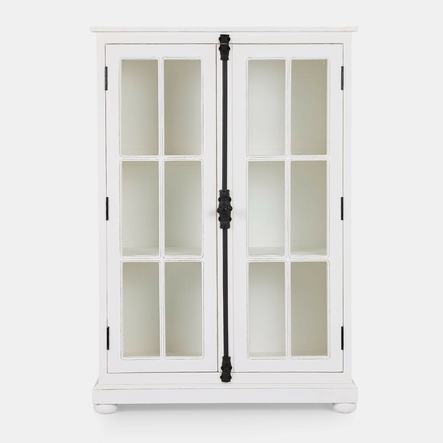 Mirabeau Vitrine Schrank Salivonne antikweiß