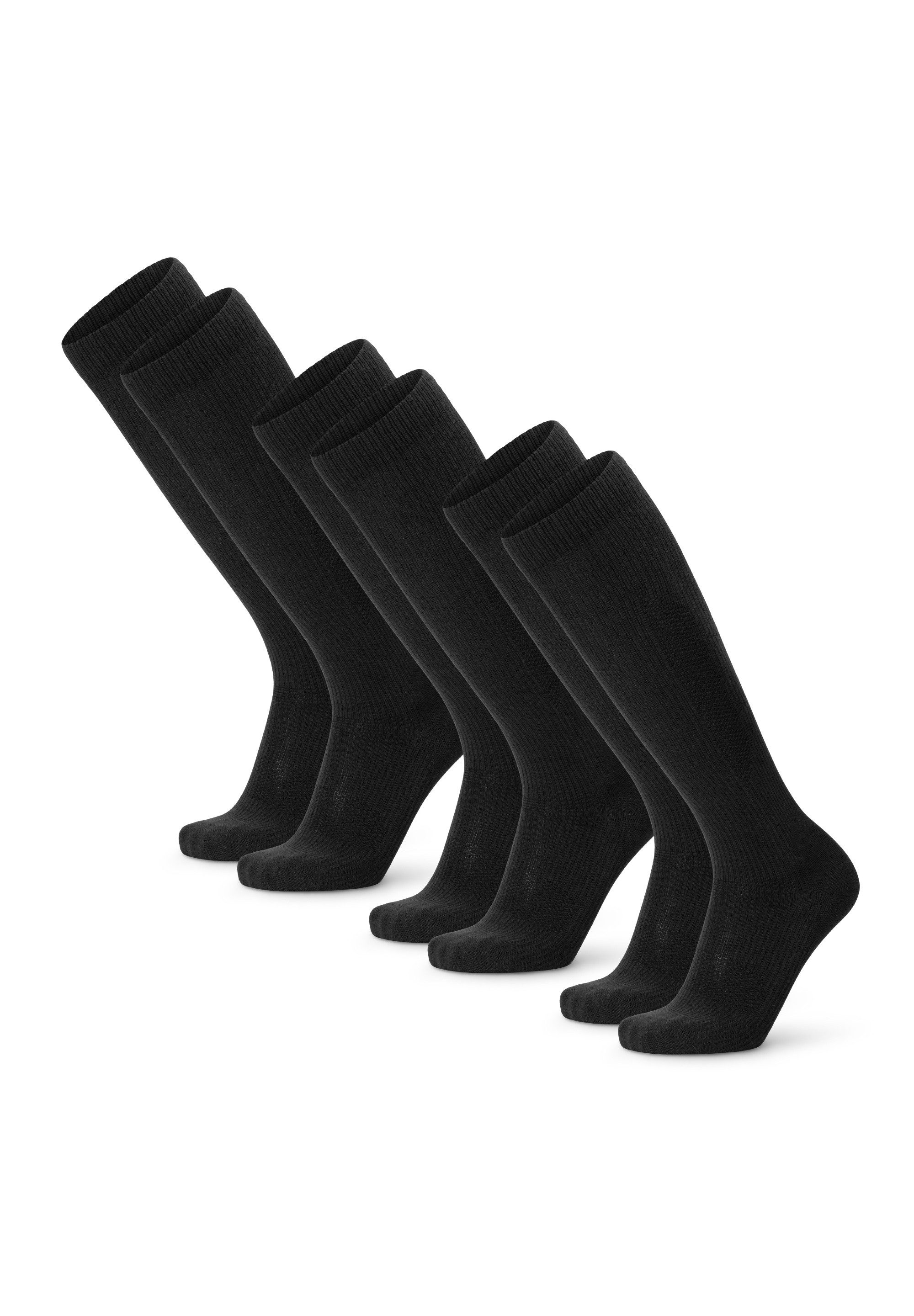 DANISH ENDURANCE Basicsocken Organic Compression (3-Paar) aus Baumwolle, 14-18 mmHg, für Damen & Herren